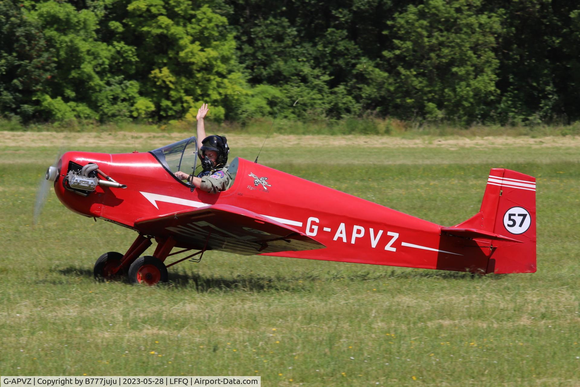 G-APVZ, 1960 Rollason Druine D.31 Turbulent C/N PFA 545, Ferté Alais 2023