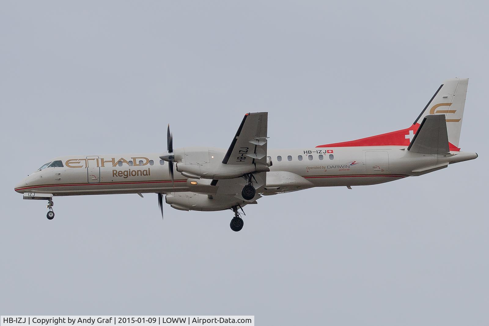 HB-IZJ, 1995 Saab 2000 C/N 2000-015, Ethiad Regional S2000