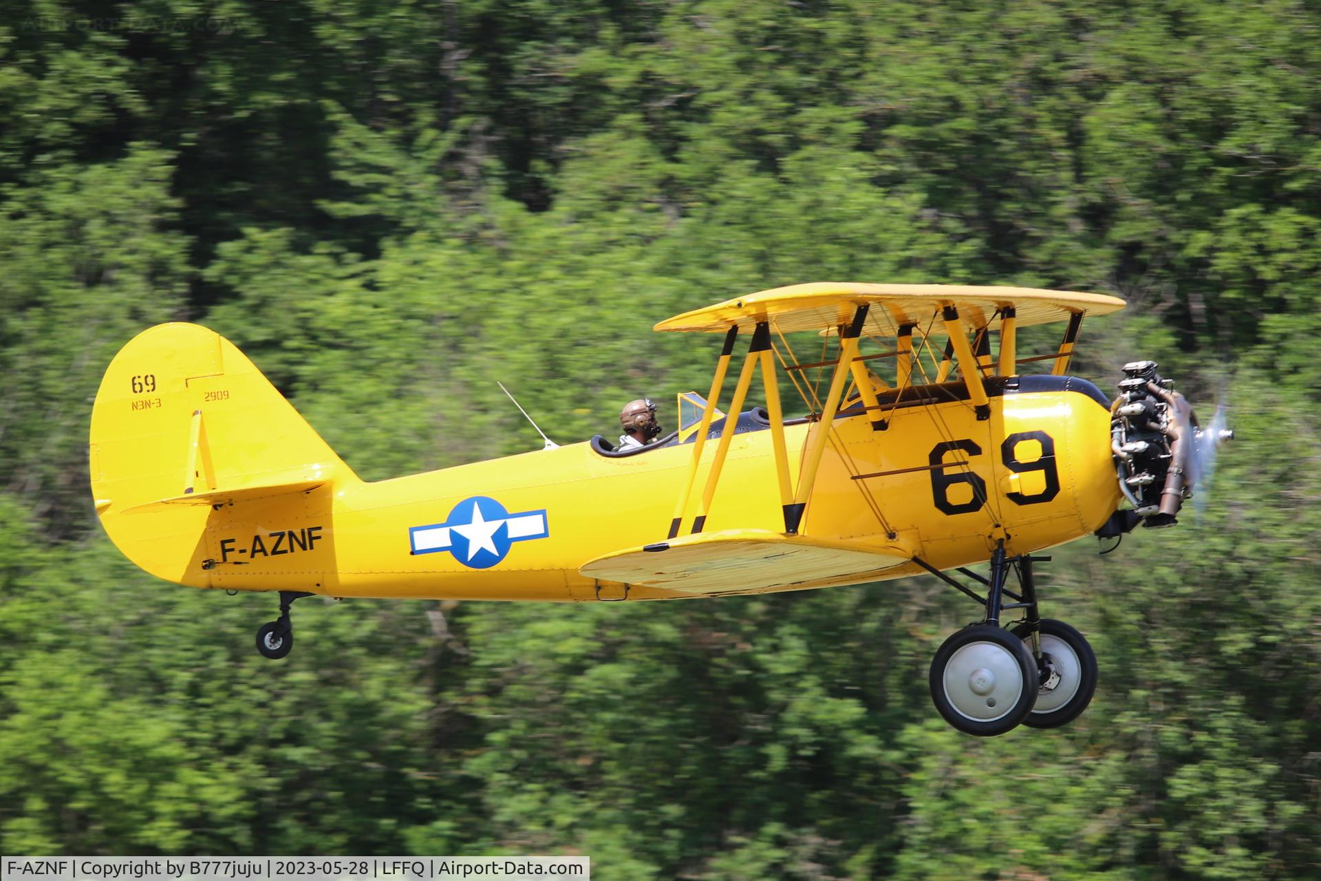 F-AZNF, Naval Aircraft Factory N3N-3 C/N 2909, Ferté Alais 2023