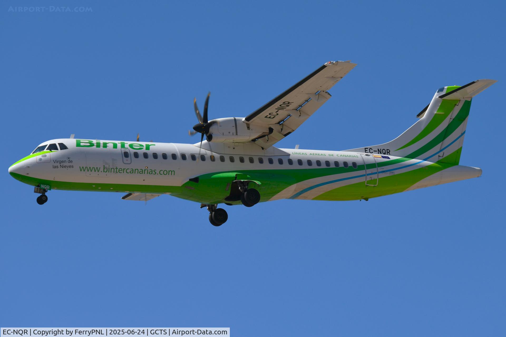 EC-NQR, 2021 ATR 72-212A C/N 1692, Binter ATR72 arriving from one of the islands