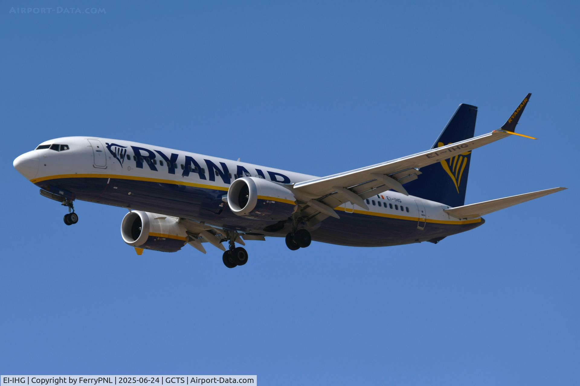 EI-IHG, Boeing -8200 MAX C/N 67080 / 8645, Ryanair B738-8200 MAX  landing