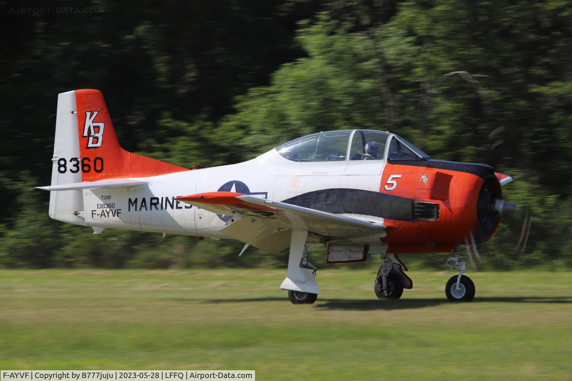 F-AYVF, 1954 North American T-28B Trojan C/N 200-431, Ferté Alais 2023