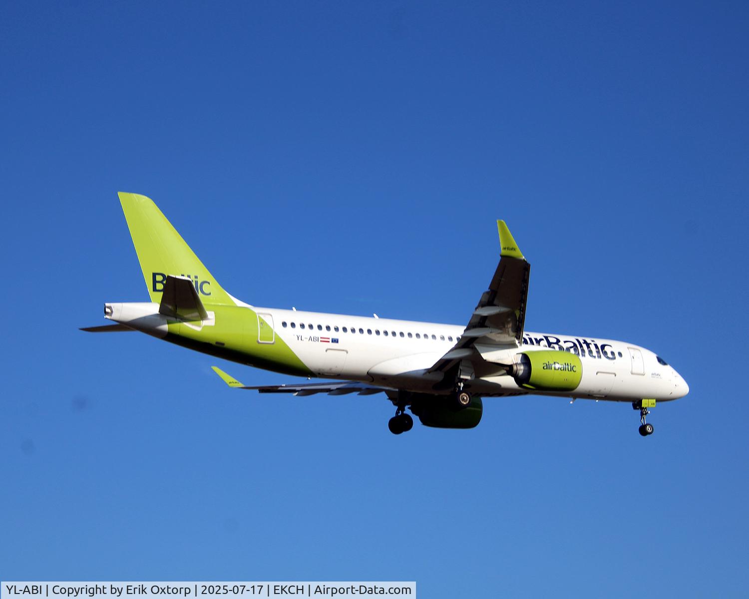 YL-ABI, 2022 Airbus Canada A220-300 C/N 55163, YL-ABI landing rw 22L