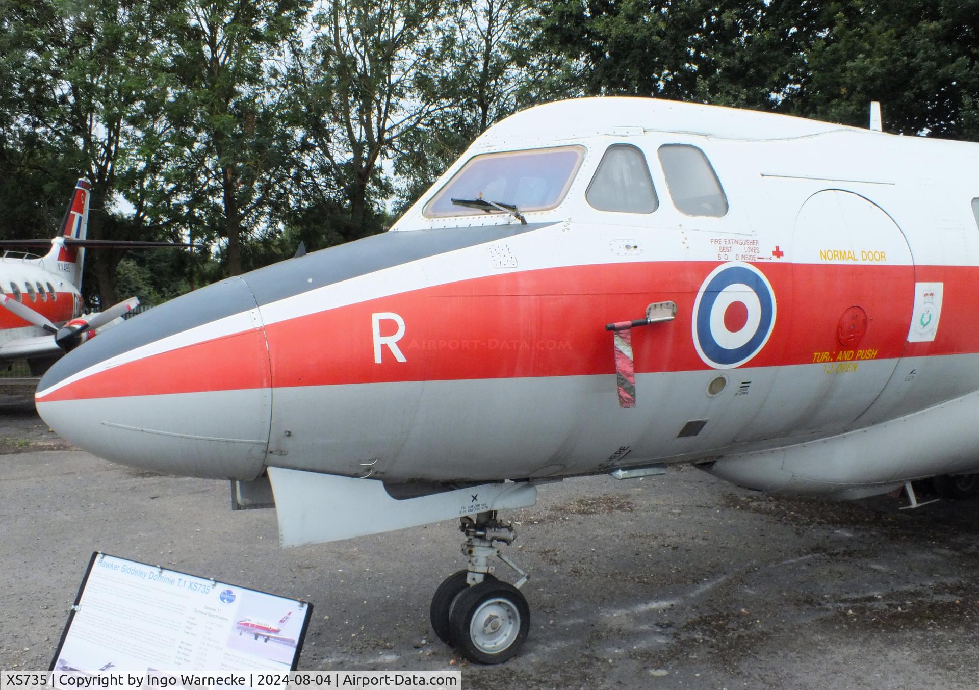 XS735, 1966 Hawker Siddeley HS.125 Dominie T.1 C/N 25071, Hawker Siddeley HS.125 Dominie T1 at the Aeroventure South Yorkshire Aircraft Museum, Doncaster