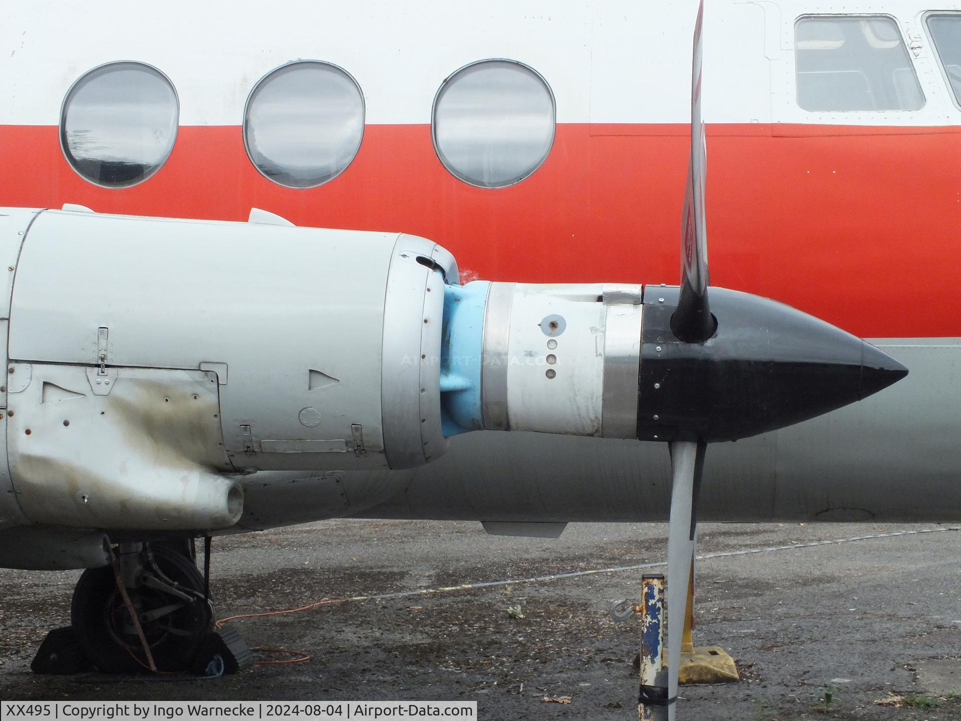 XX495, Scottish Aviation HP-137 Jetstream T.1 C/N 423, Handley Page (Scottish Aviation) HP.137 Jetstream T1 at the Aeroventure South Yorkshire Aircraft Museum, Doncaster