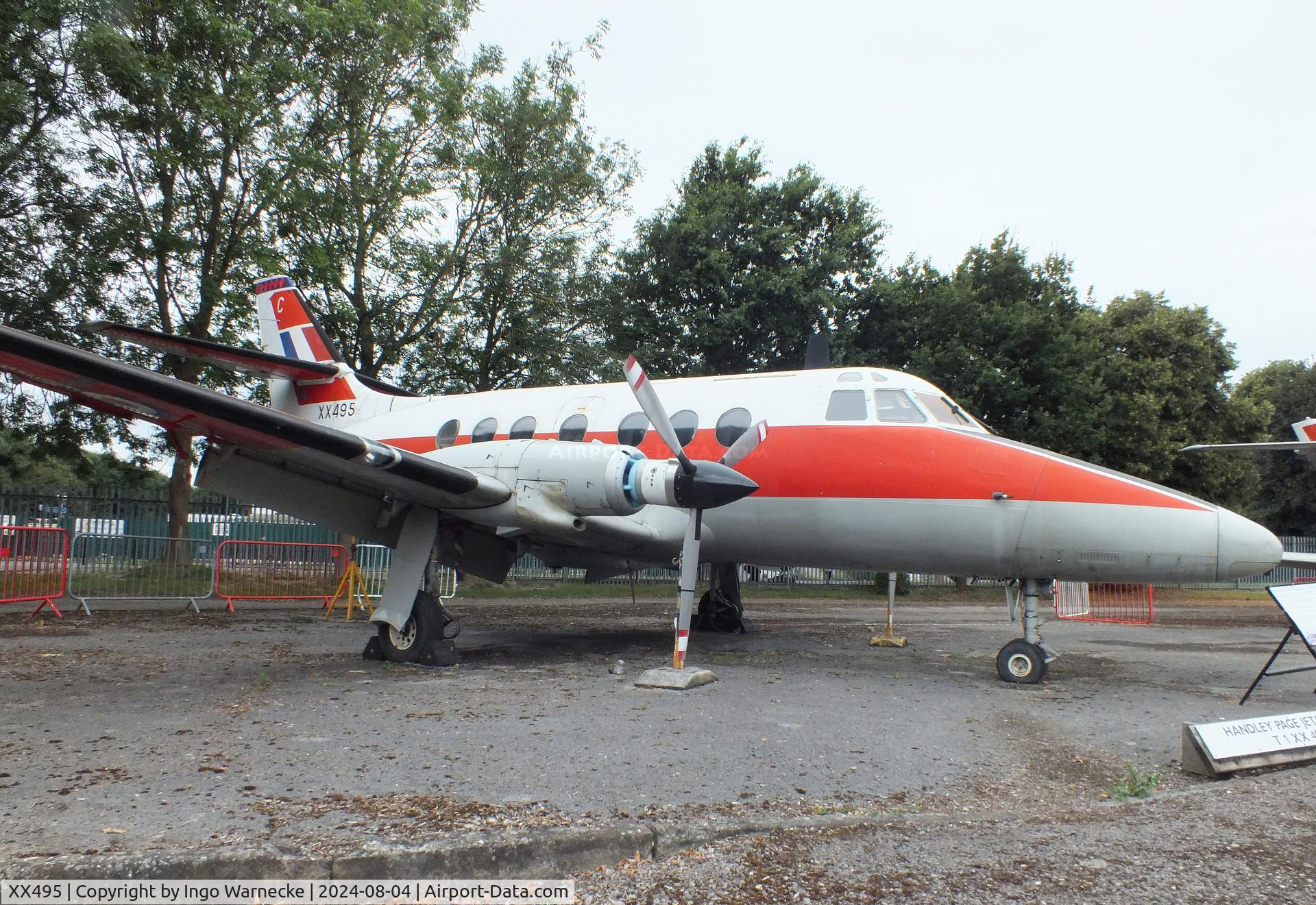 XX495, Scottish Aviation HP-137 Jetstream T.1 C/N 423, Handley Page (Scottish Aviation) HP.137 Jetstream T1 at the Aeroventure South Yorkshire Aircraft Museum, Doncaster