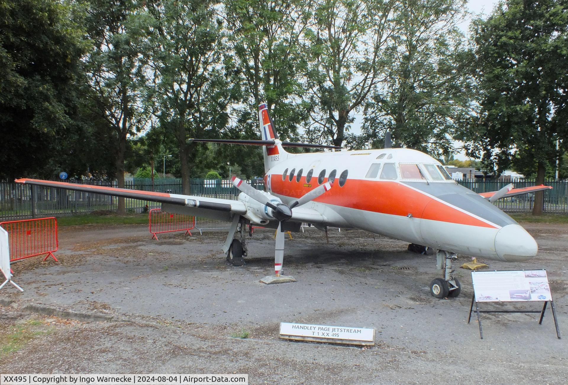 XX495, Scottish Aviation HP-137 Jetstream T.1 C/N 423, Handley Page (Scottish Aviation) HP.137 Jetstream T1 at the Aeroventure South Yorkshire Aircraft Museum, Doncaster