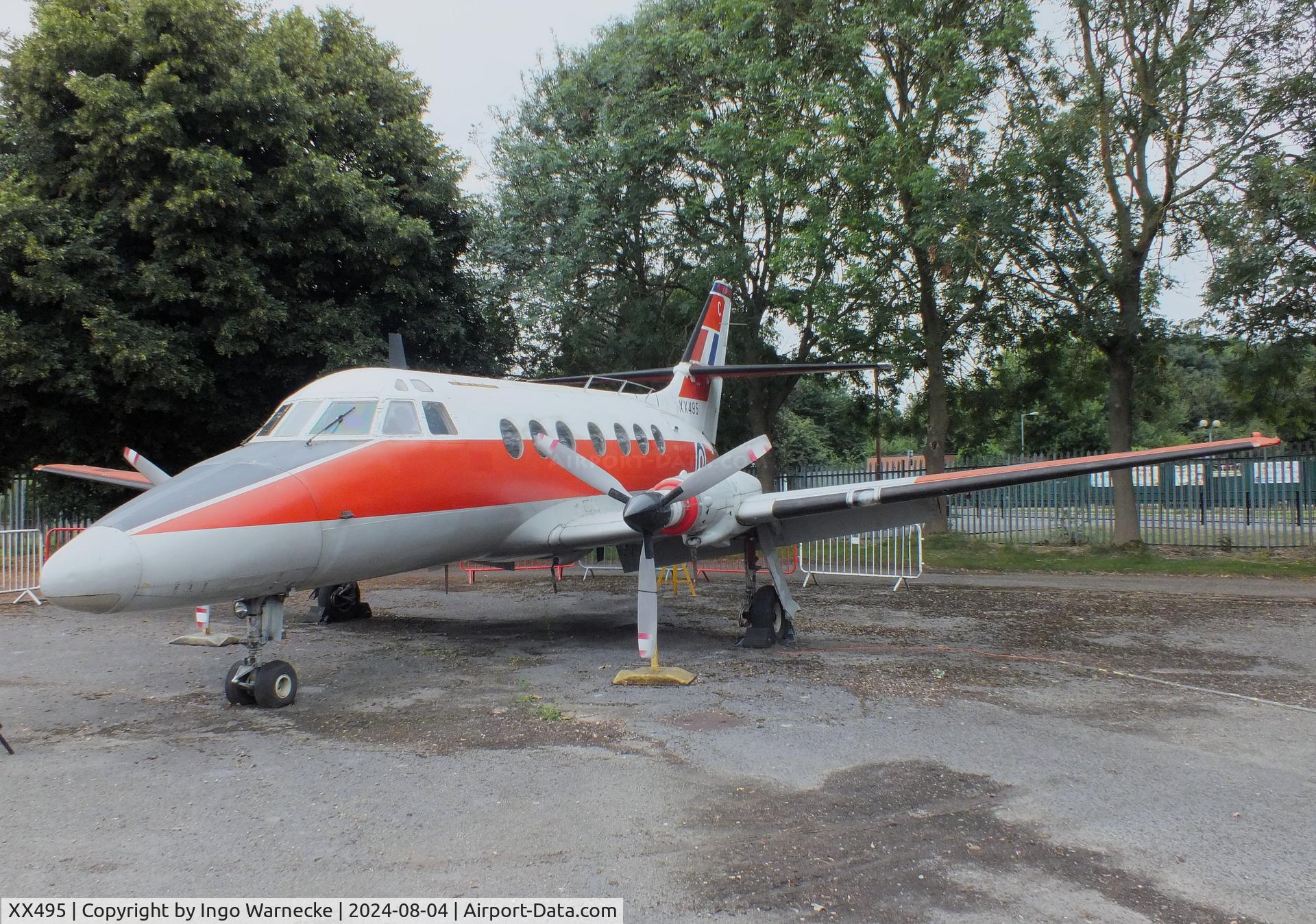 XX495, Scottish Aviation HP-137 Jetstream T.1 C/N 423, Handley Page (Scottish Aviation) HP.137 Jetstream T1 at the Aeroventure South Yorkshire Aircraft Museum, Doncaster