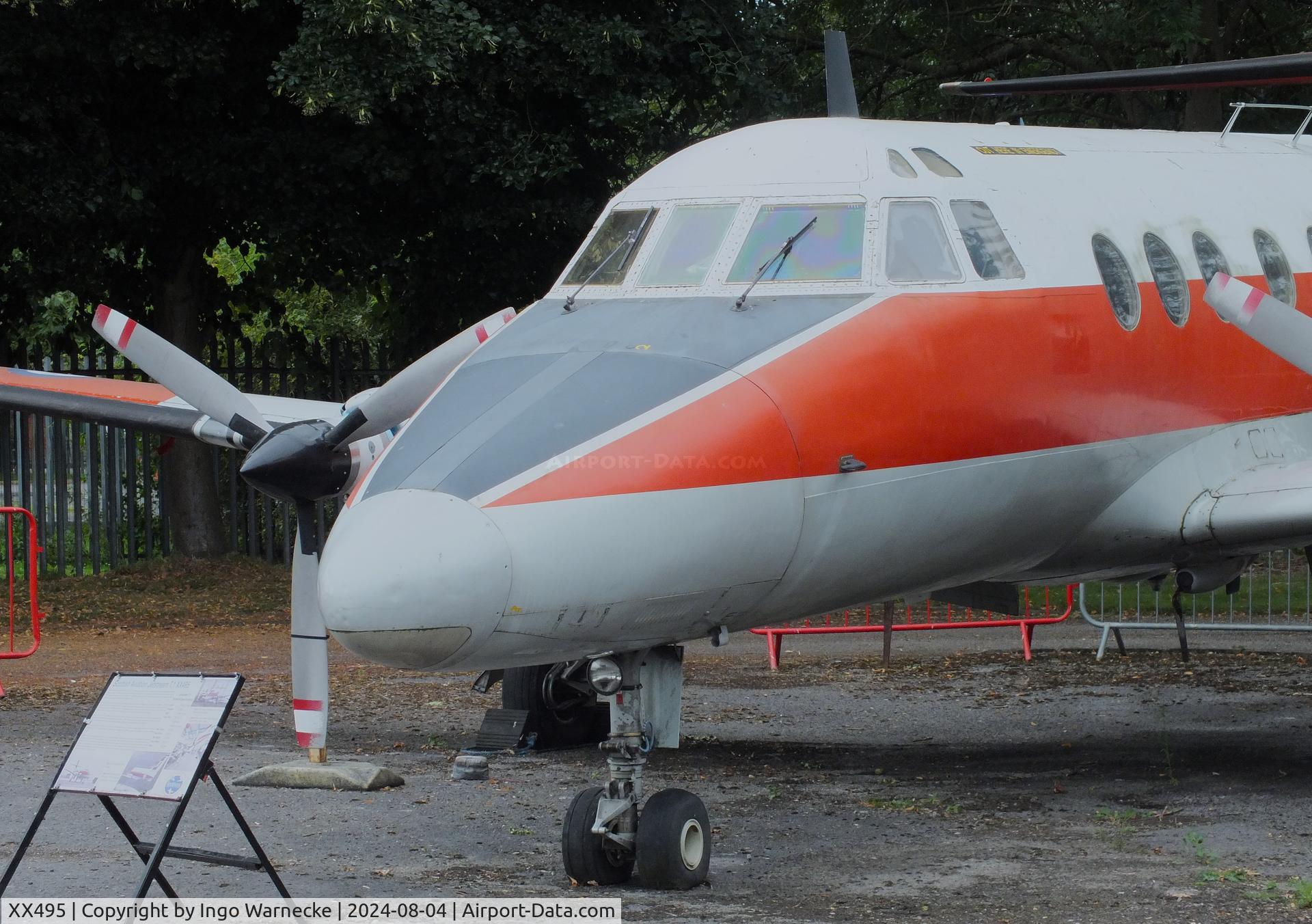 XX495, Scottish Aviation HP-137 Jetstream T.1 C/N 423, Handley Page (Scottish Aviation) HP.137 Jetstream T1 at the Aeroventure South Yorkshire Aircraft Museum, Doncaster