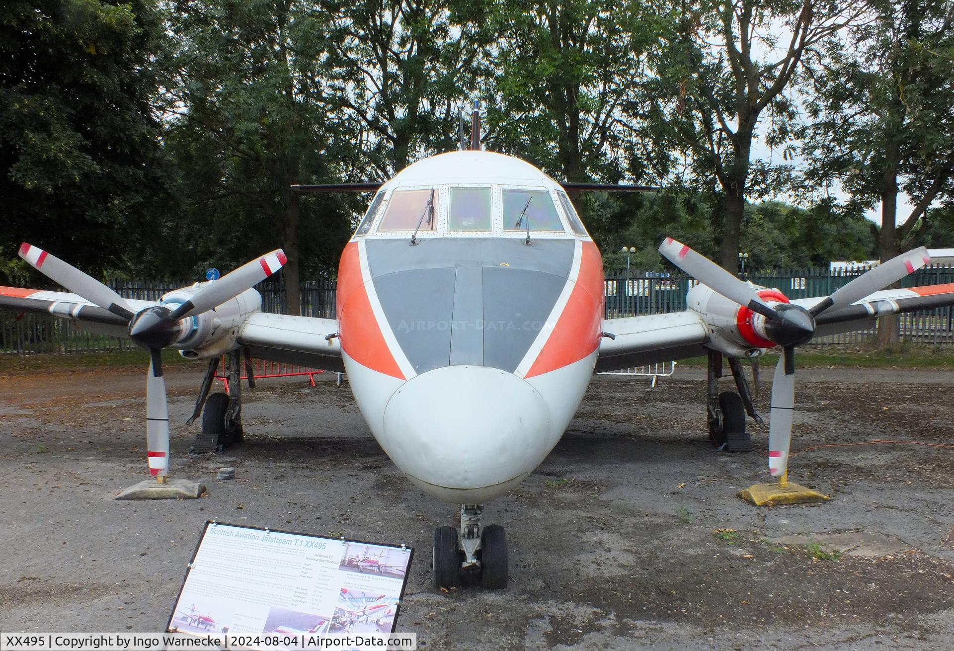 XX495, Scottish Aviation HP-137 Jetstream T.1 C/N 423, Handley Page (Scottish Aviation) HP.137 Jetstream T1 at the Aeroventure South Yorkshire Aircraft Museum, Doncaster