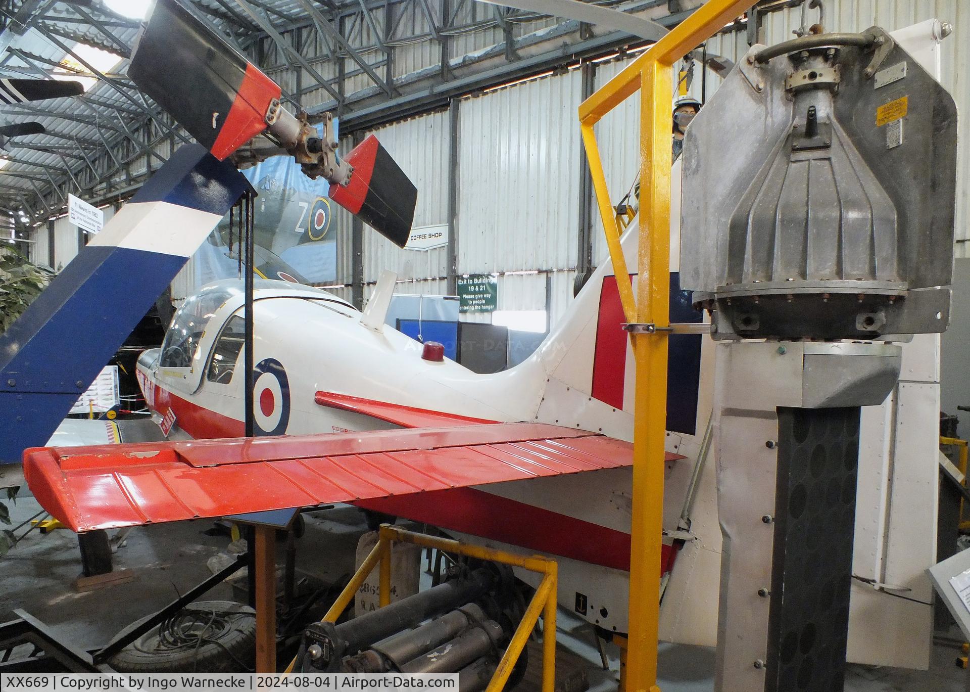 XX669, 1975 Scottish Aviation Bulldog T.1 C/N BH.120/327, Scottish Aviation Bulldog T1 at the Aeroventure South Yorkshire Aircraft Museum, Doncaster