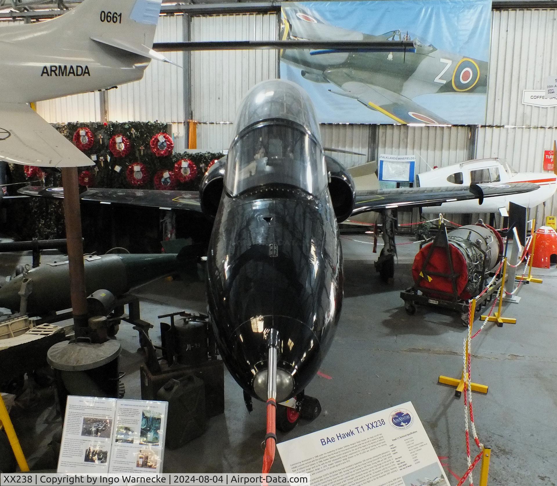 XX238, 1978 Hawker Siddeley Hawk T.1 C/N 074/312074, BAe Hawk T1 at the Aeroventure South Yorkshire Aircraft Museum, Doncaster