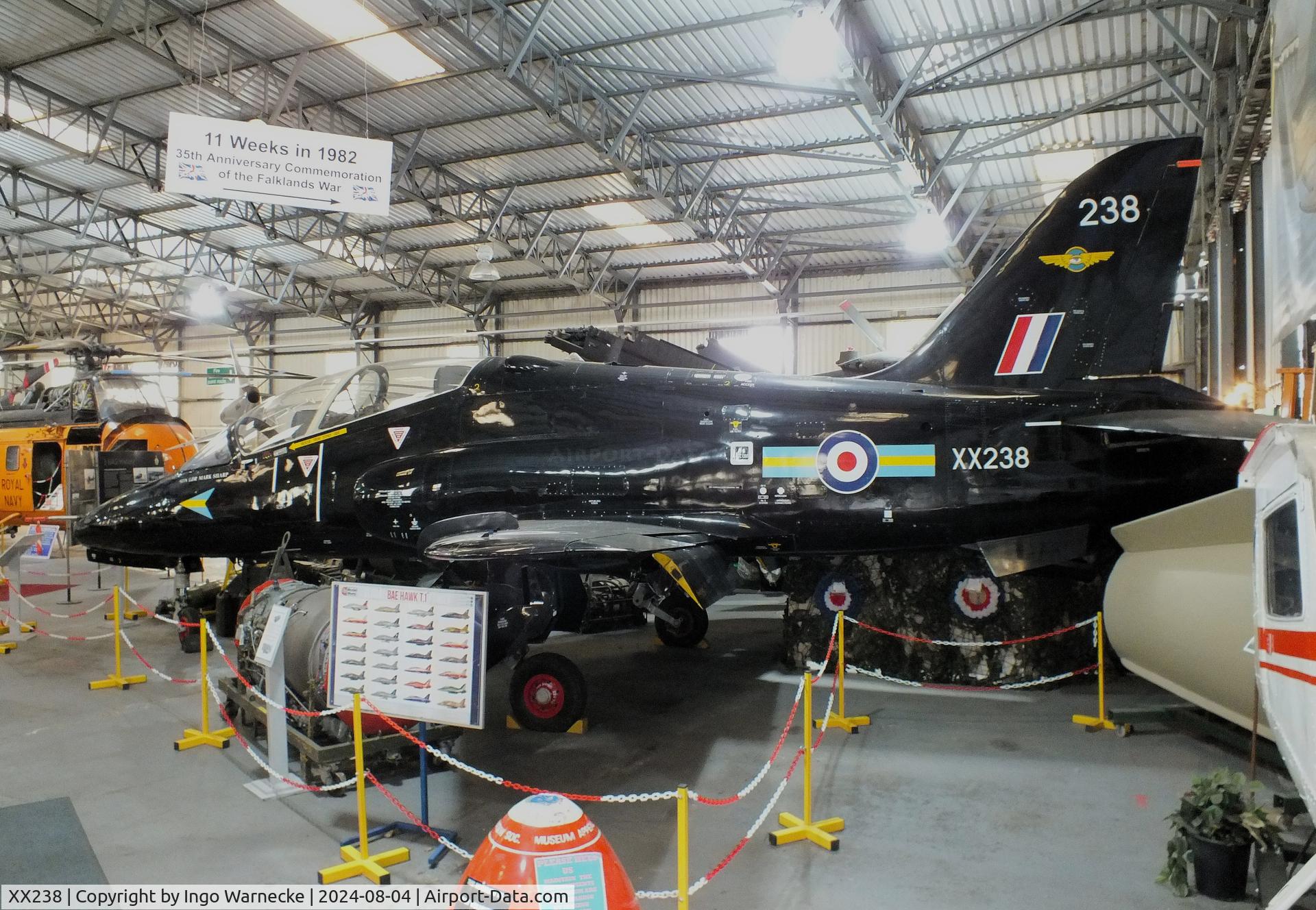 XX238, 1978 Hawker Siddeley Hawk T.1 C/N 074/312074, BAe Hawk T1 at the Aeroventure South Yorkshire Aircraft Museum, Doncaster