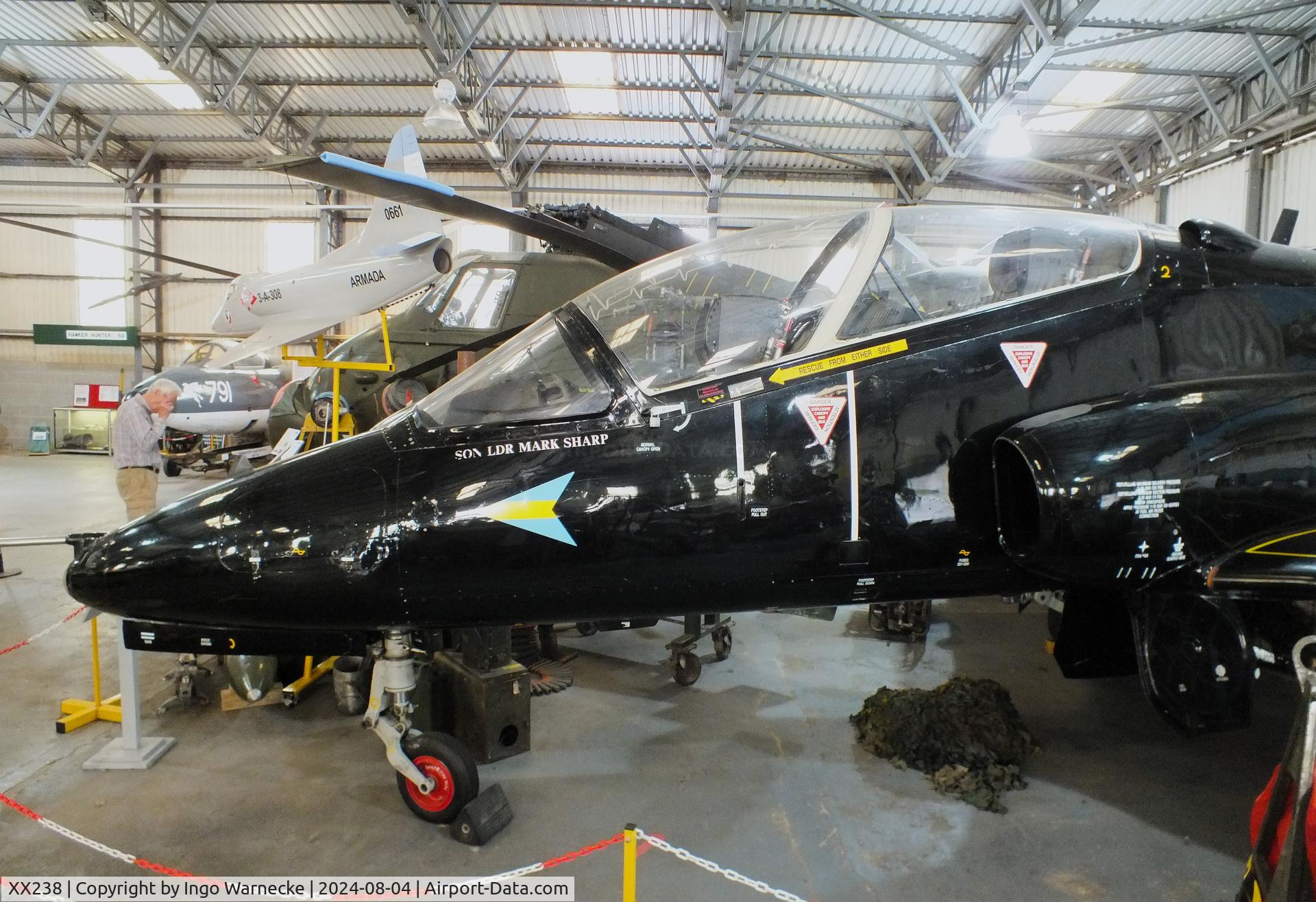 XX238, 1978 Hawker Siddeley Hawk T.1 C/N 074/312074, BAe Hawk T1 at the Aeroventure South Yorkshire Aircraft Museum, Doncaster