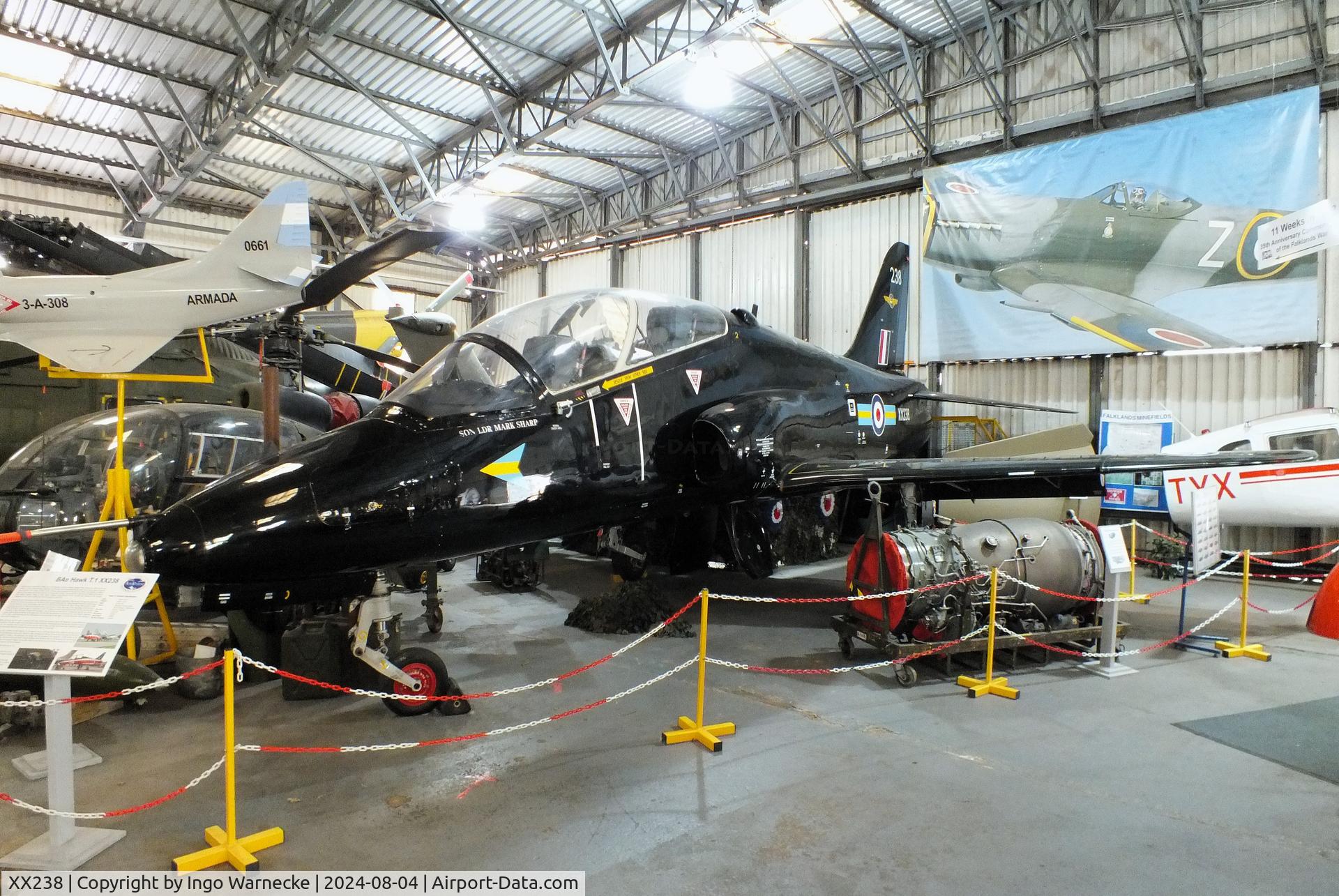 XX238, 1978 Hawker Siddeley Hawk T.1 C/N 074/312074, BAe Hawk T1 at the Aeroventure South Yorkshire Aircraft Museum, Doncaster