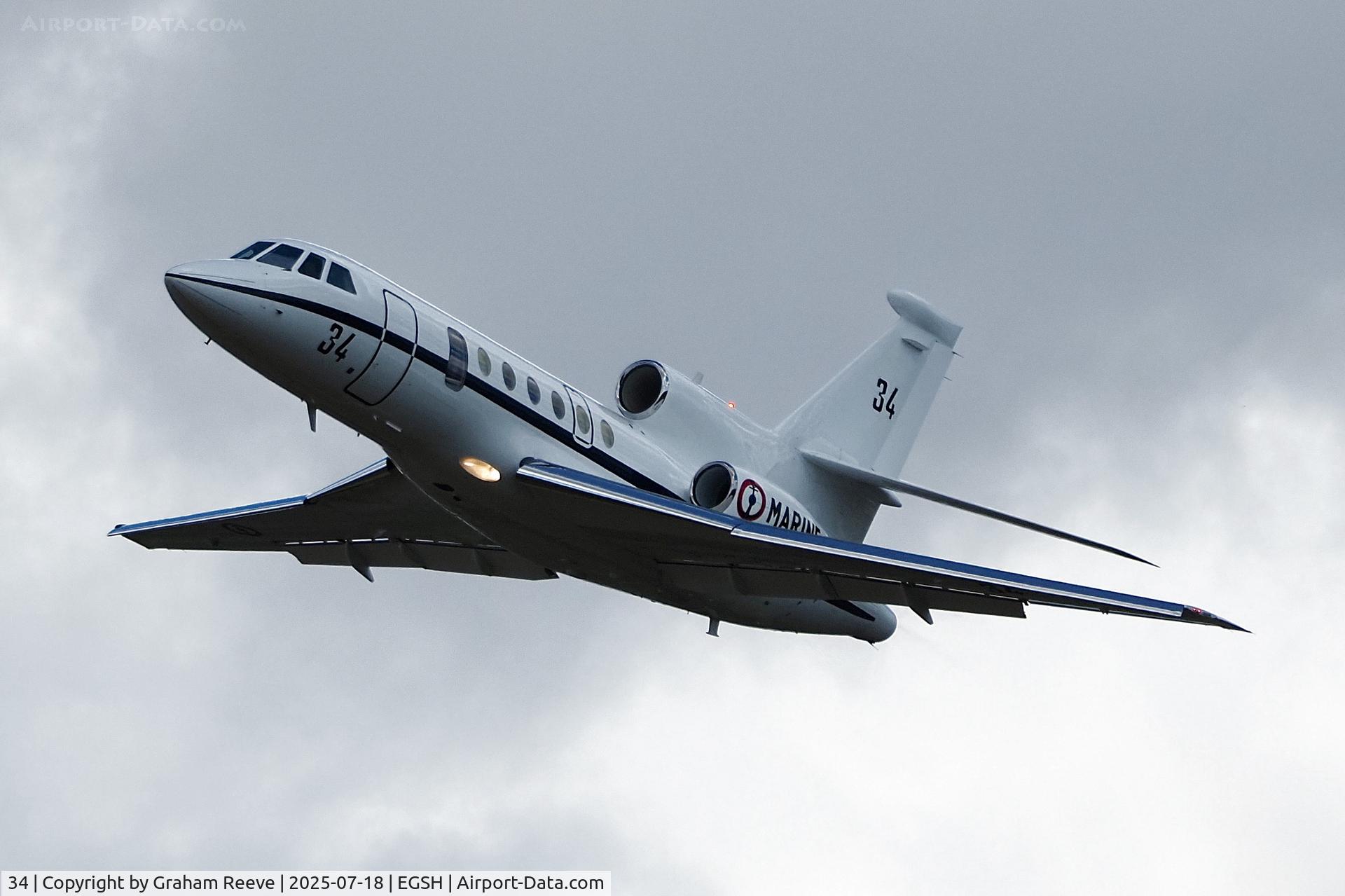 34, 1981 Dassault Falcon 50 C/N 34, On approach to Norwich.