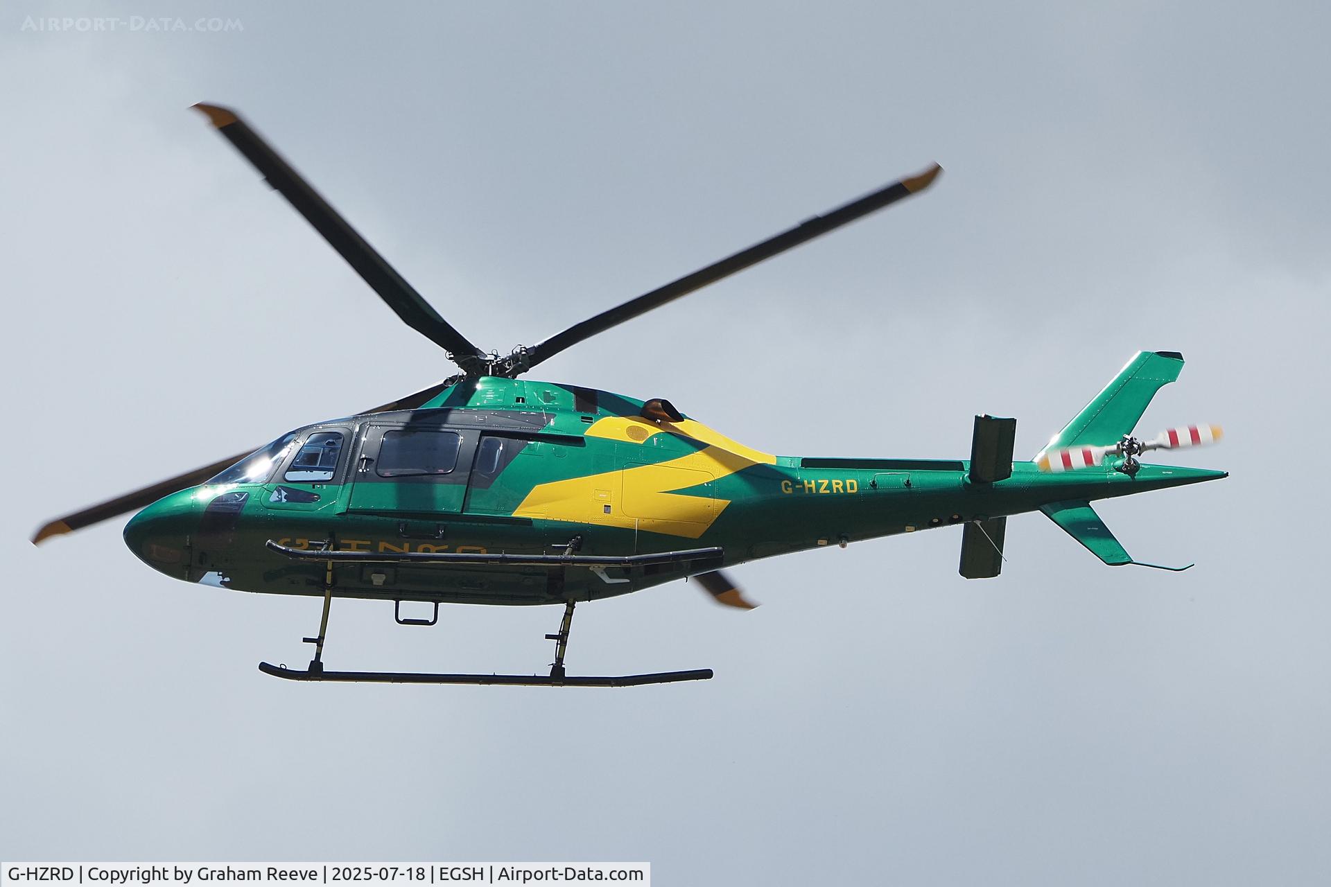 G-HZRD, 2020 AgustaWestland AW-119 MKII Koala Koala C/N 14961, On approach to Norwich.