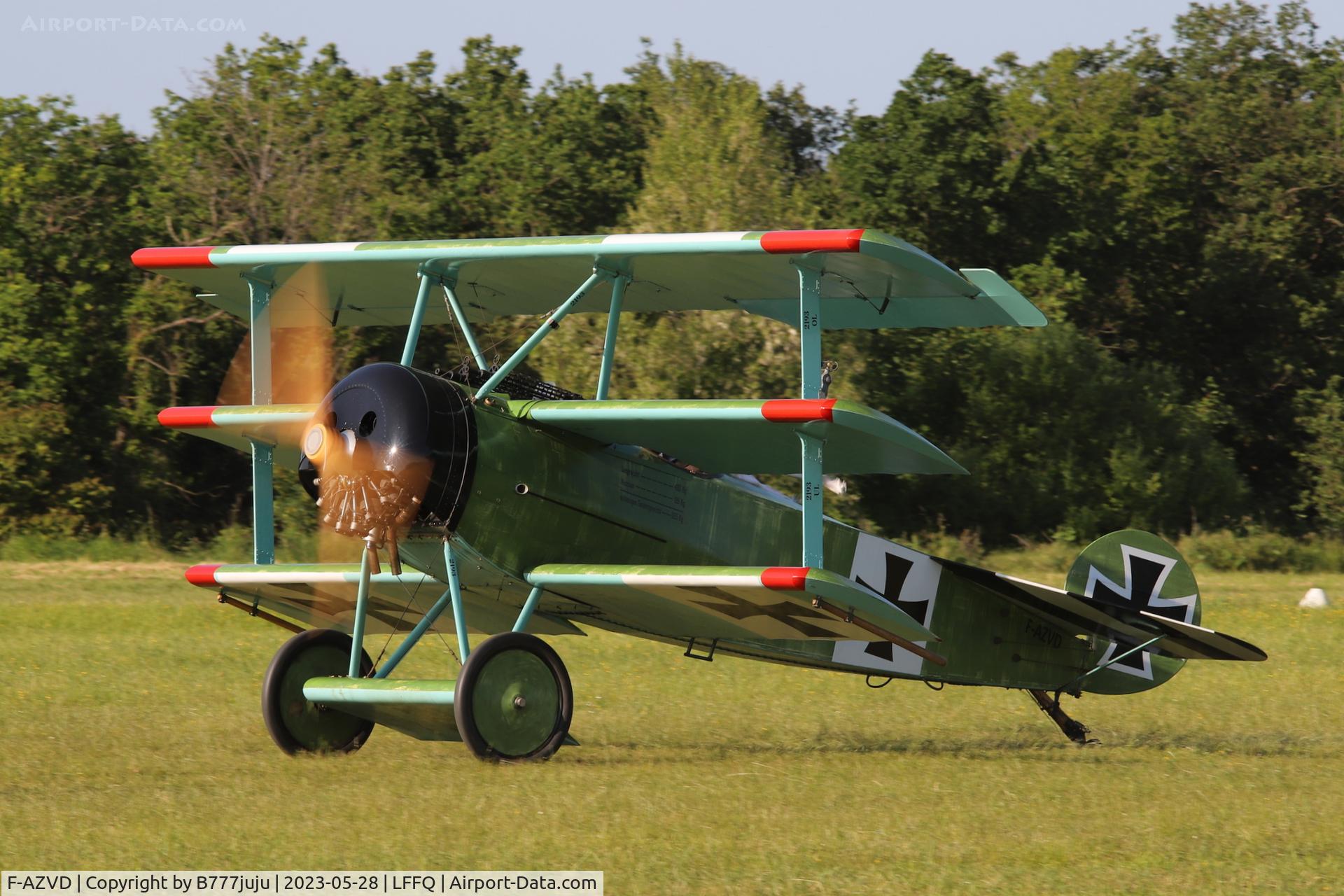 F-AZVD, Fokker Dr-1 Replica C/N 01-CP, Ferté Alais 2023