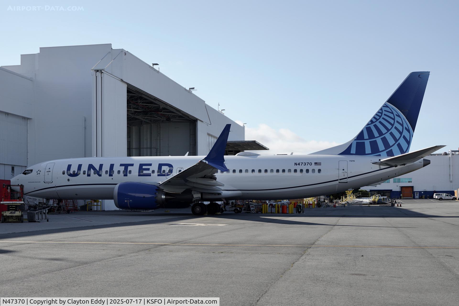 N47370, 2025 Boeing 737 MAX 8 C/N 68823, SFO 2025