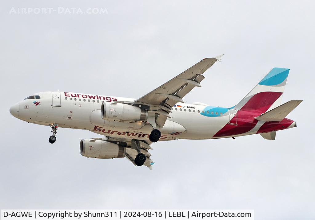 D-AGWE, 2007 Airbus A319-132 C/N 3128, Landing rwy 24R