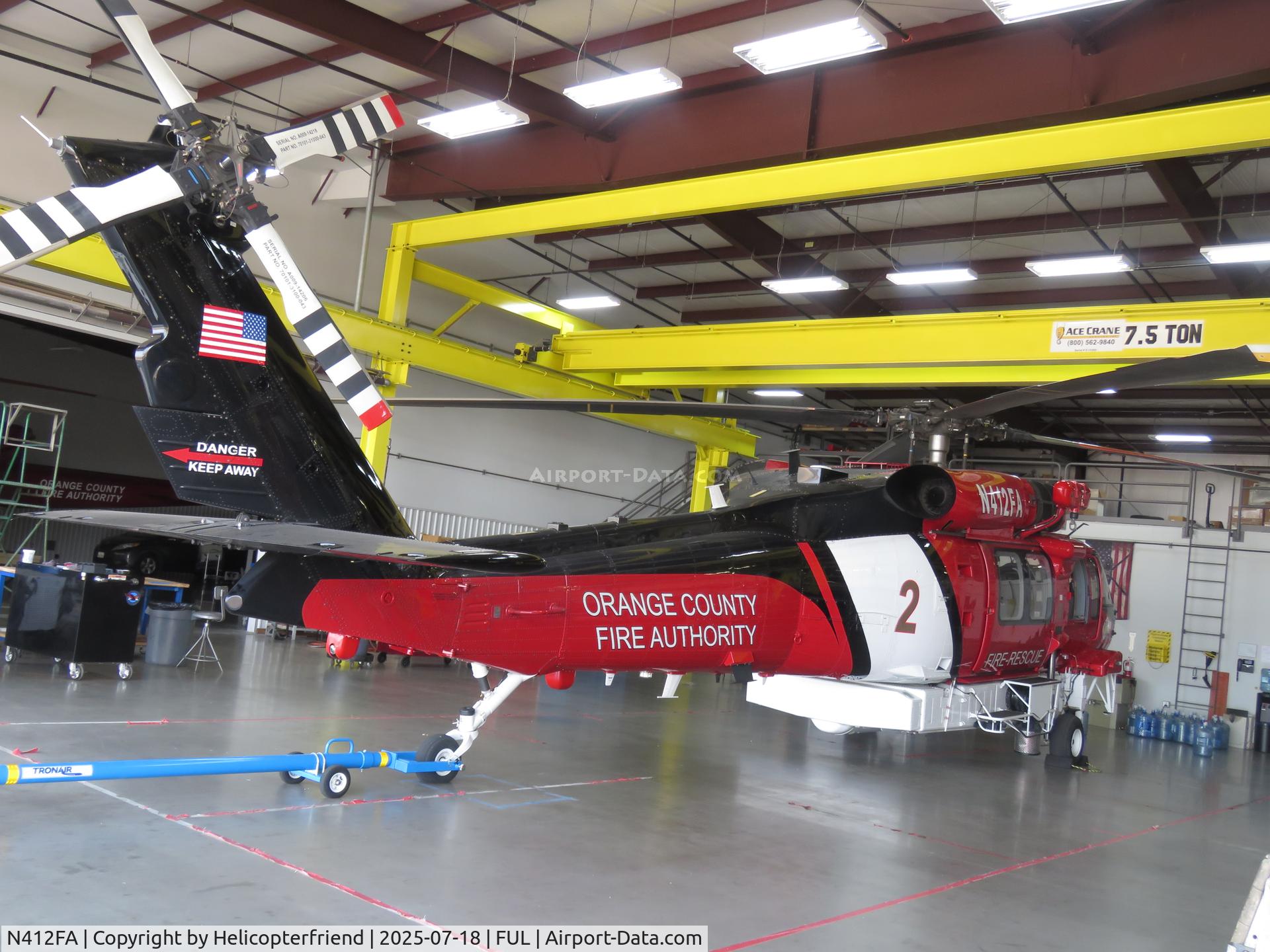 N412FA, 2022 Sikorsky S-70M Blackhawk (Firehawk) C/N 70.4121, Waiting to be taken out