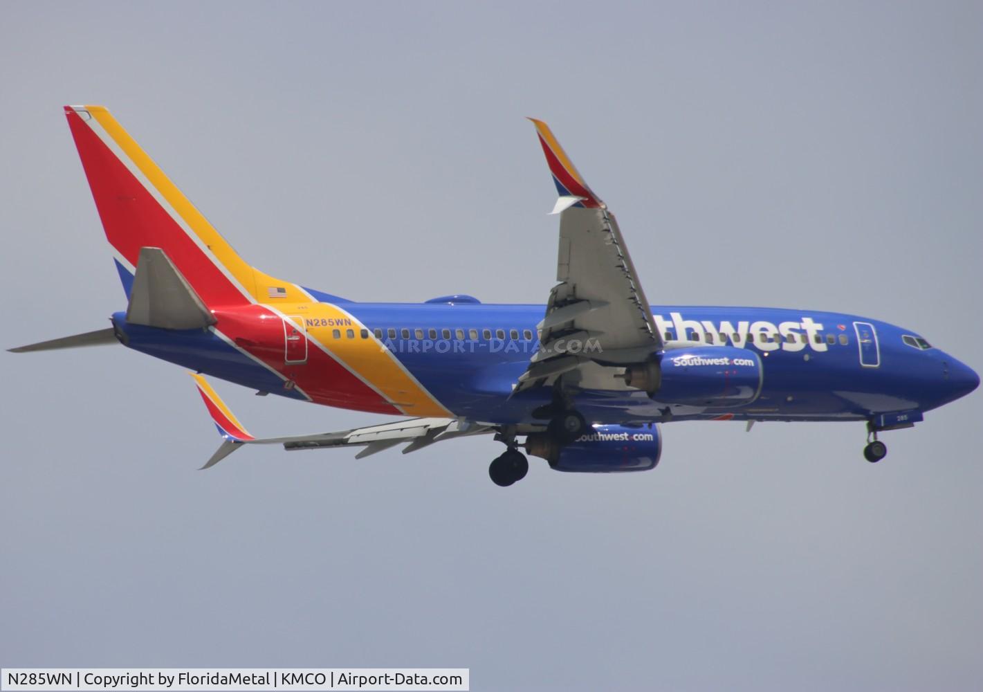 N285WN, 2007 Boeing 737-7H4 C/N 32536, SWA 737 zx roc-mco
