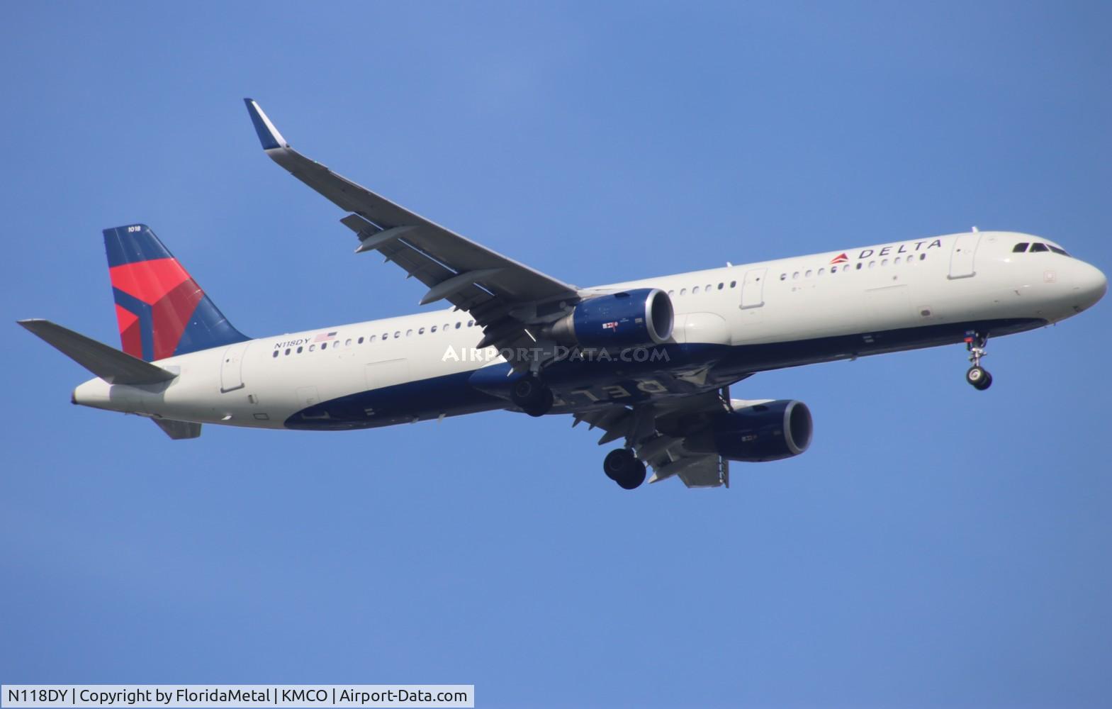 N118DY, 2021 Airbus A321-211 C/N 10140, DAL A321 zx dtw-mco