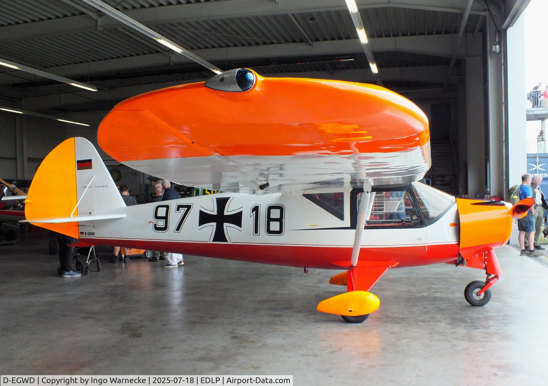 D-EGWD, 1961 Putzer Elster B C/N 030, Pützer Elster B at the Quax-Flieger e.V. at PAD Paderborn Lippstadt airport