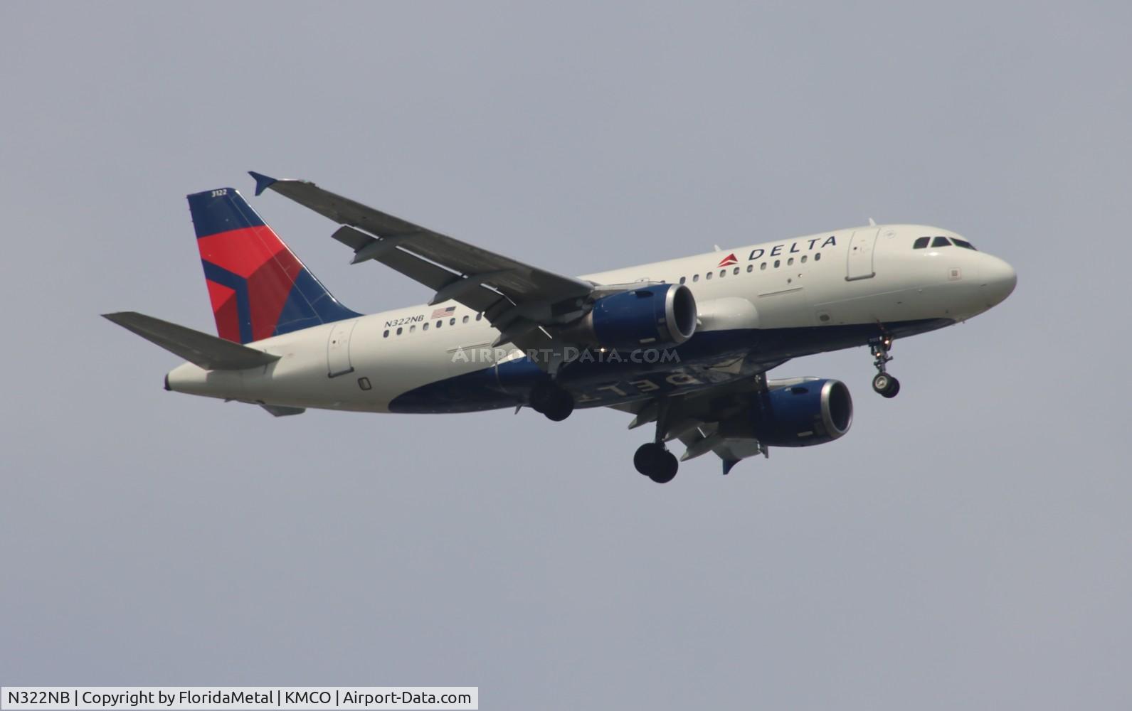 N322NB, 2001 Airbus A319-114 C/N 1434, DAL A319 zx dca-mco