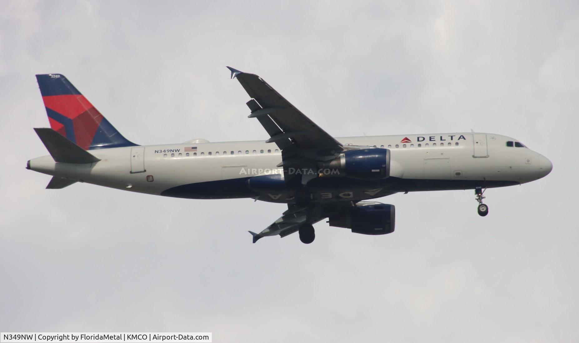 N349NW, 1993 Airbus A320-212 C/N 417, DAL A320 zx msp-mco