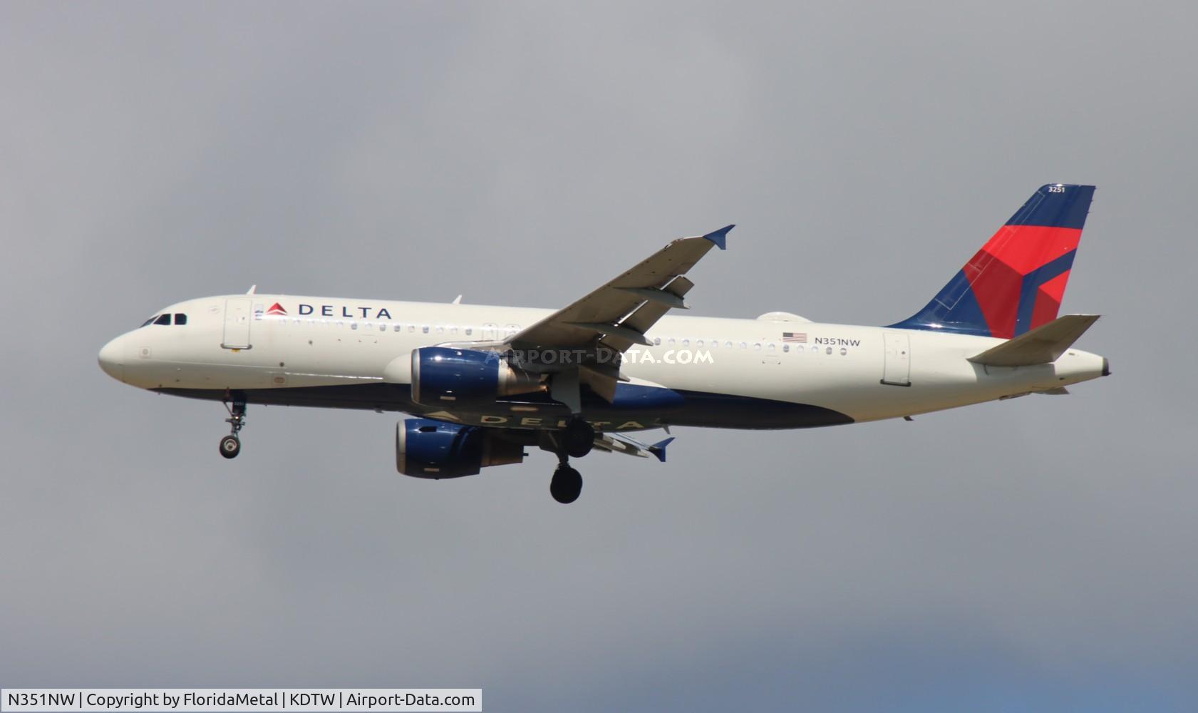 N351NW, 1997 Airbus A320-212 C/N 766, DAL A320 zx msp-dtw