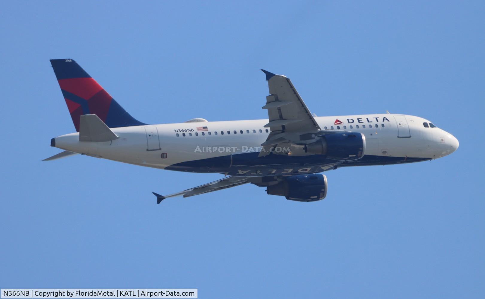 N366NB, 2003 Airbus A319-114 C/N 2026, DAL A319 zx atl-iad