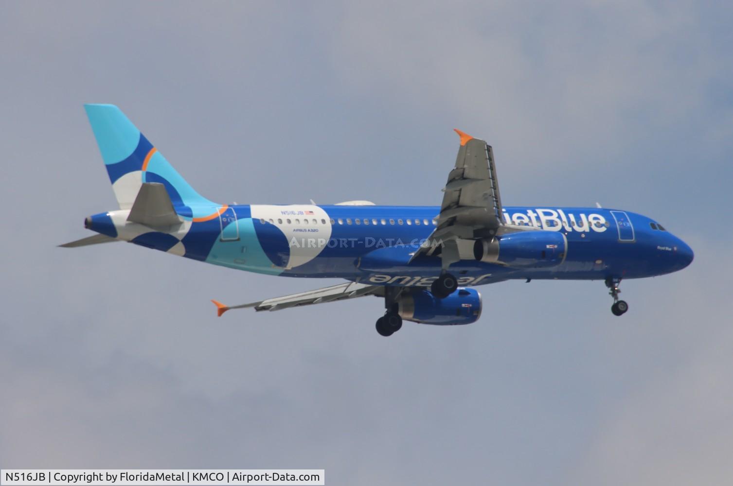N516JB, 2000 Airbus A320-232 C/N 1302, JBU A320 nc zx ric-mco