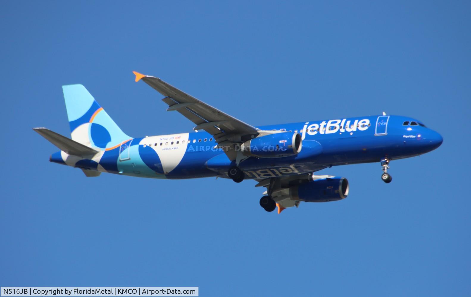 N516JB, 2000 Airbus A320-232 C/N 1302, JBU A320 nc  zx alb-mco