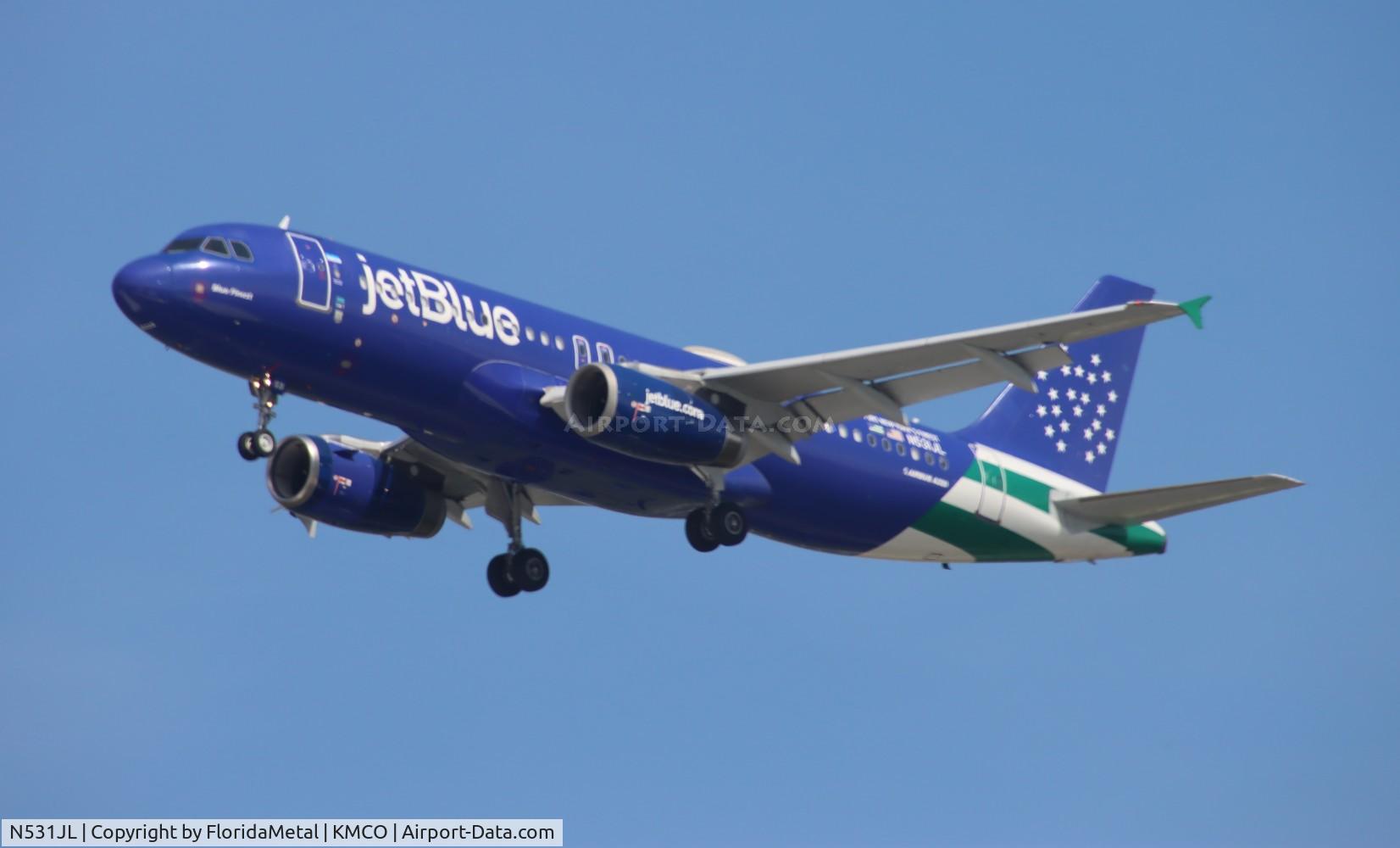 N531JL, 2001 Airbus A320-232 C/N 1650, JBU A320 NYPD zx mbj-mco