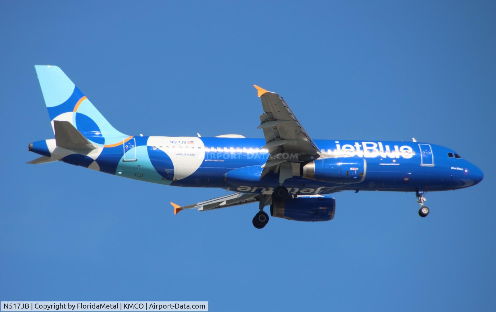 N517JB, 2000 Airbus A320-232 C/N 1327, JBU A320 nc zx puj, mdpc-mco
