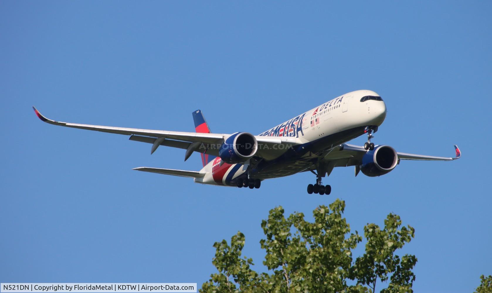 N521DN, 2024 Airbus A350-941 C/N 661, DAL A359 Team USA 2024 zx icn, rksi-dtw