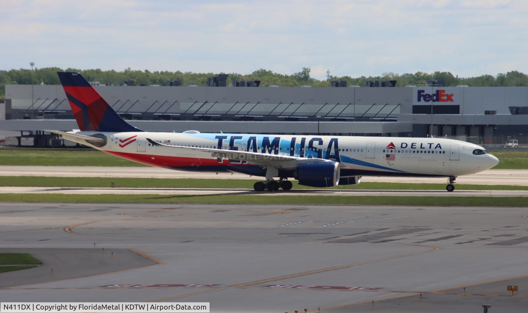 N411DX, 2021 Airbus A330-941 C/N 1991, DAL A339 Team USA zx fco, lirf-mco
