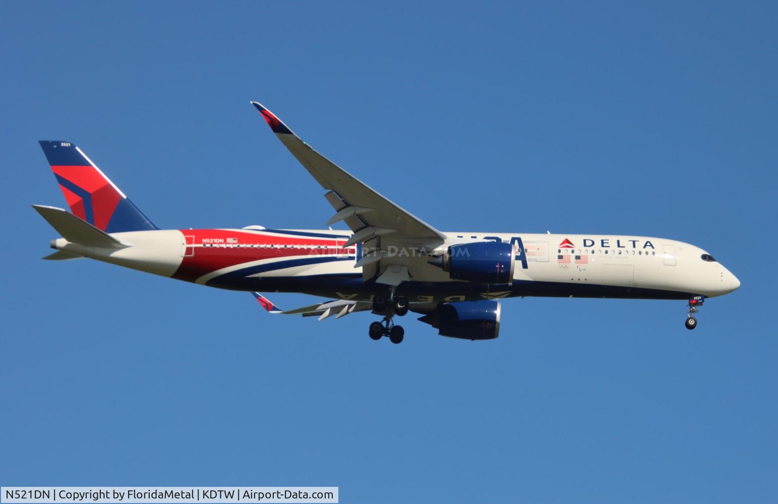 N521DN, 2024 Airbus A350-941 C/N 661, DAL A359 Team USA 2024 zx icn, rksi-dtw