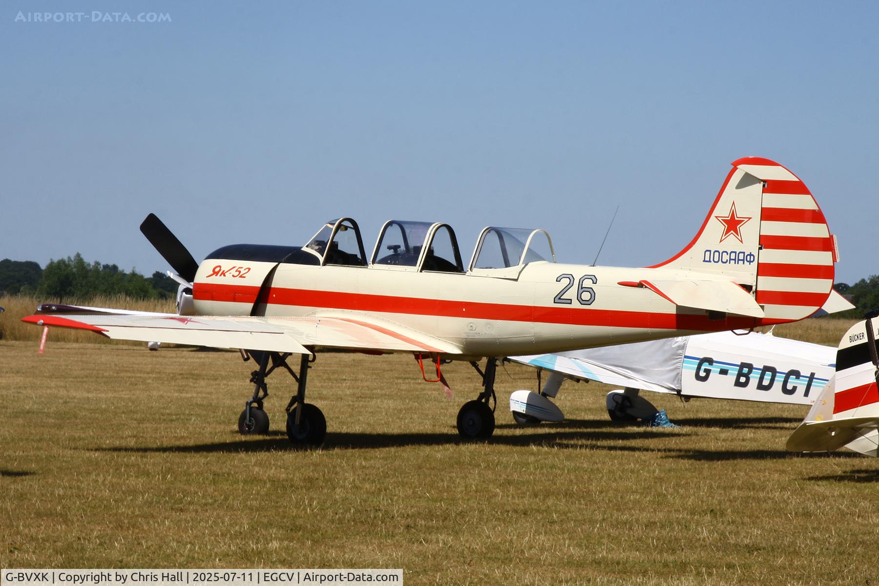 G-BVXK, 1991 Yakovlev (Aerostar) Yak-52 C/N 9111306, Sleapkosh 2025