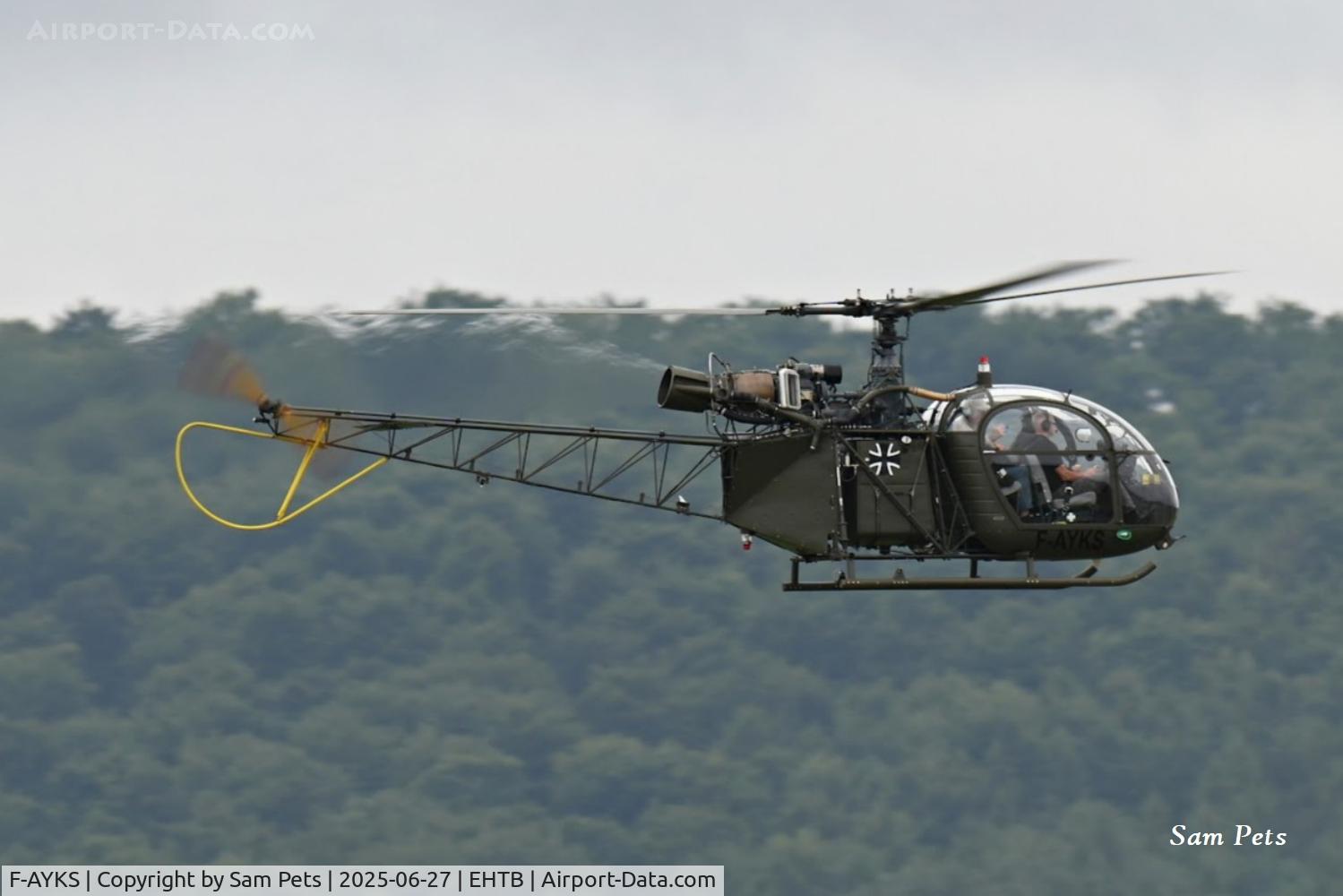 F-AYKS, 1964 Sud SE-3130 Alouette II C/N 1915/C548, At Bückenberg. Ex HB-XYB & V-63.