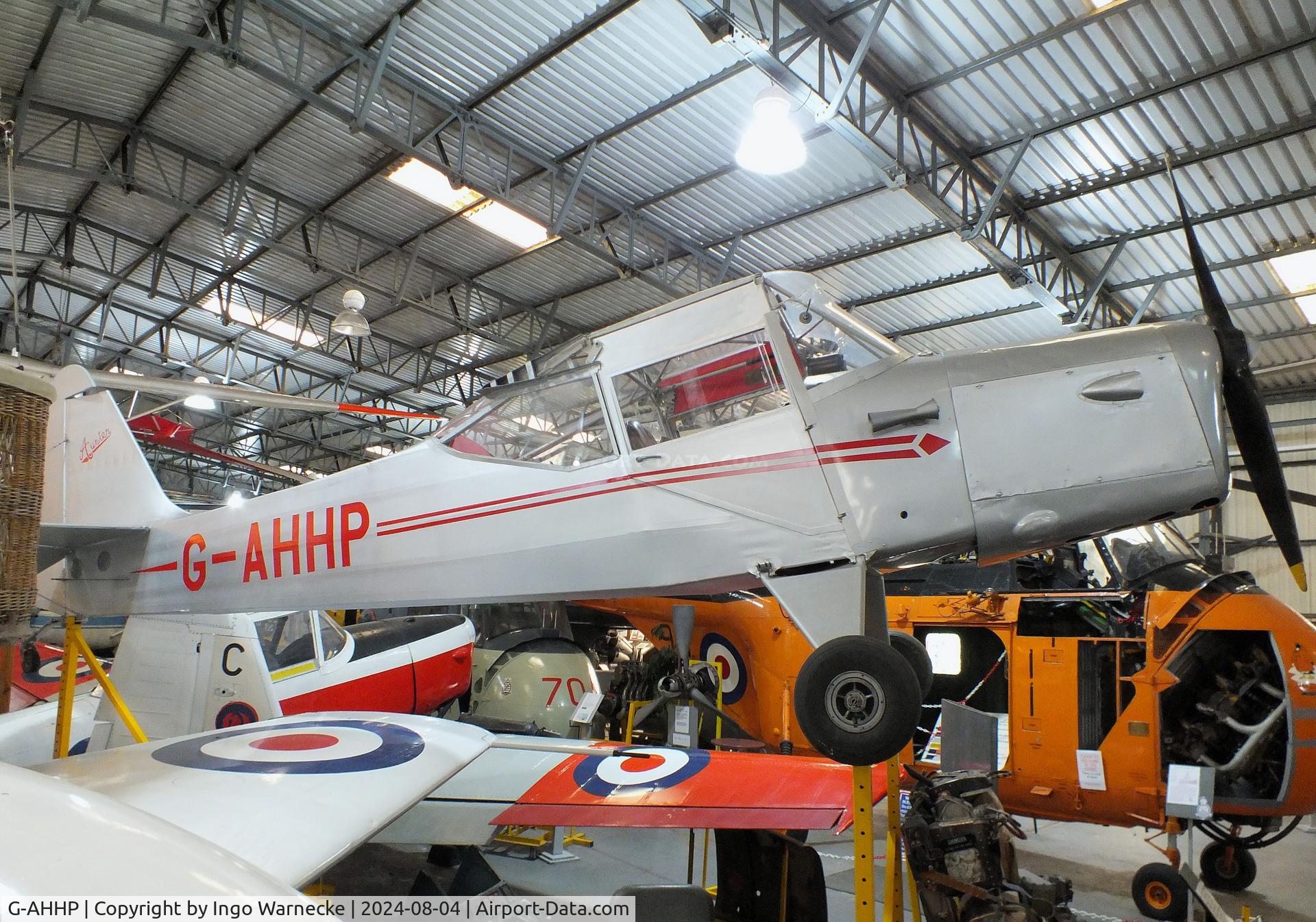 G-AHHP, 1946 Auster J-1N Alpha C/N 2019, Auster J-1N Alpha (minus wings) at the Aeroventure South Yorkshire Aircraft Museum, Doncaster