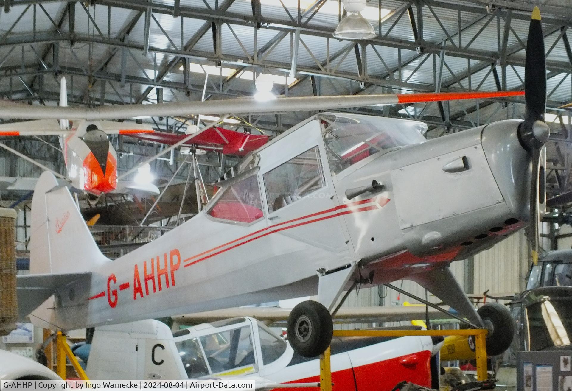 G-AHHP, 1946 Auster J-1N Alpha C/N 2019, Auster J-1N Alpha (minus wings) at the Aeroventure South Yorkshire Aircraft Museum, Doncaster