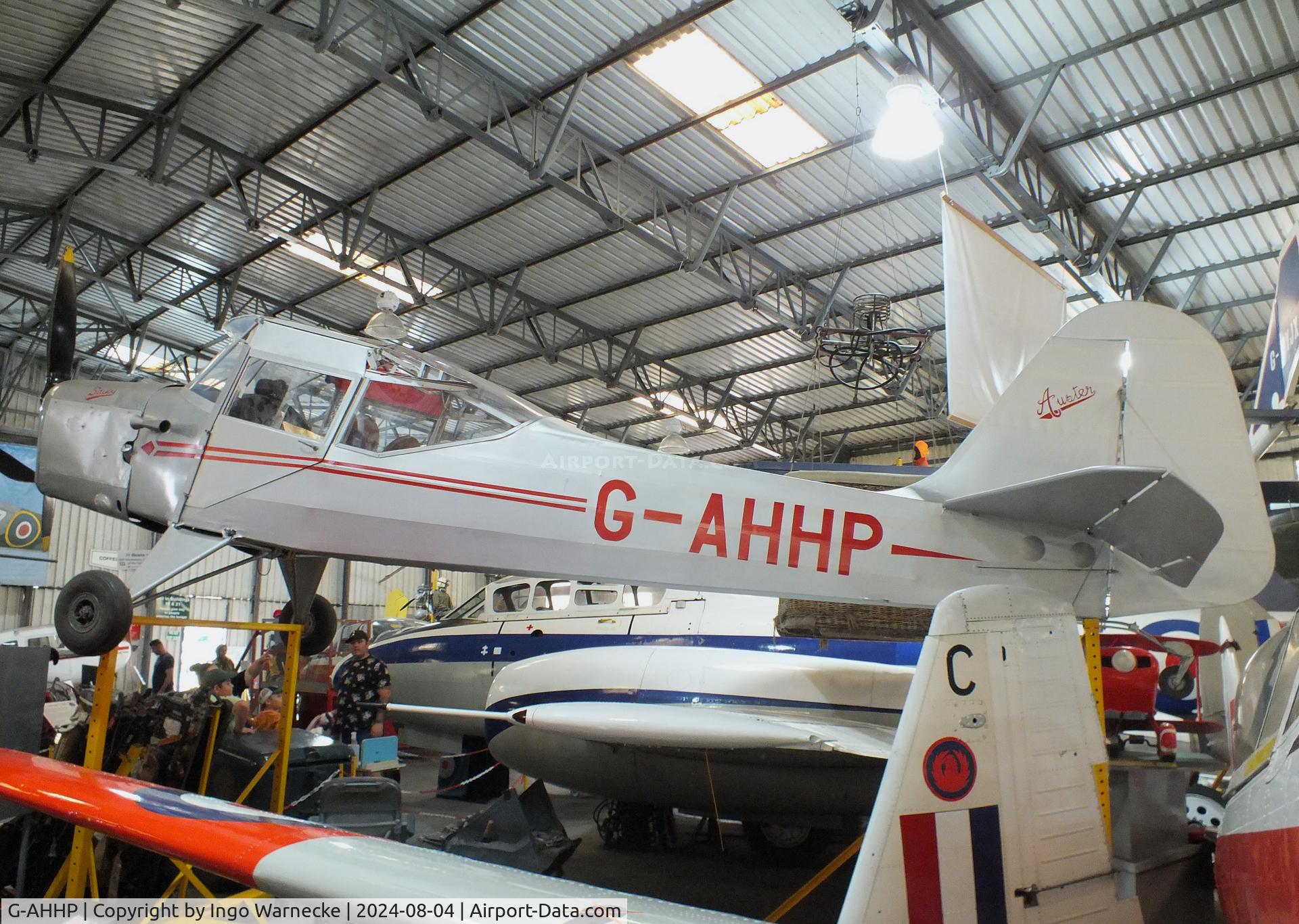 G-AHHP, 1946 Auster J-1N Alpha C/N 2019, Auster J-1N Alpha (minus wings) at the Aeroventure South Yorkshire Aircraft Museum, Doncaster