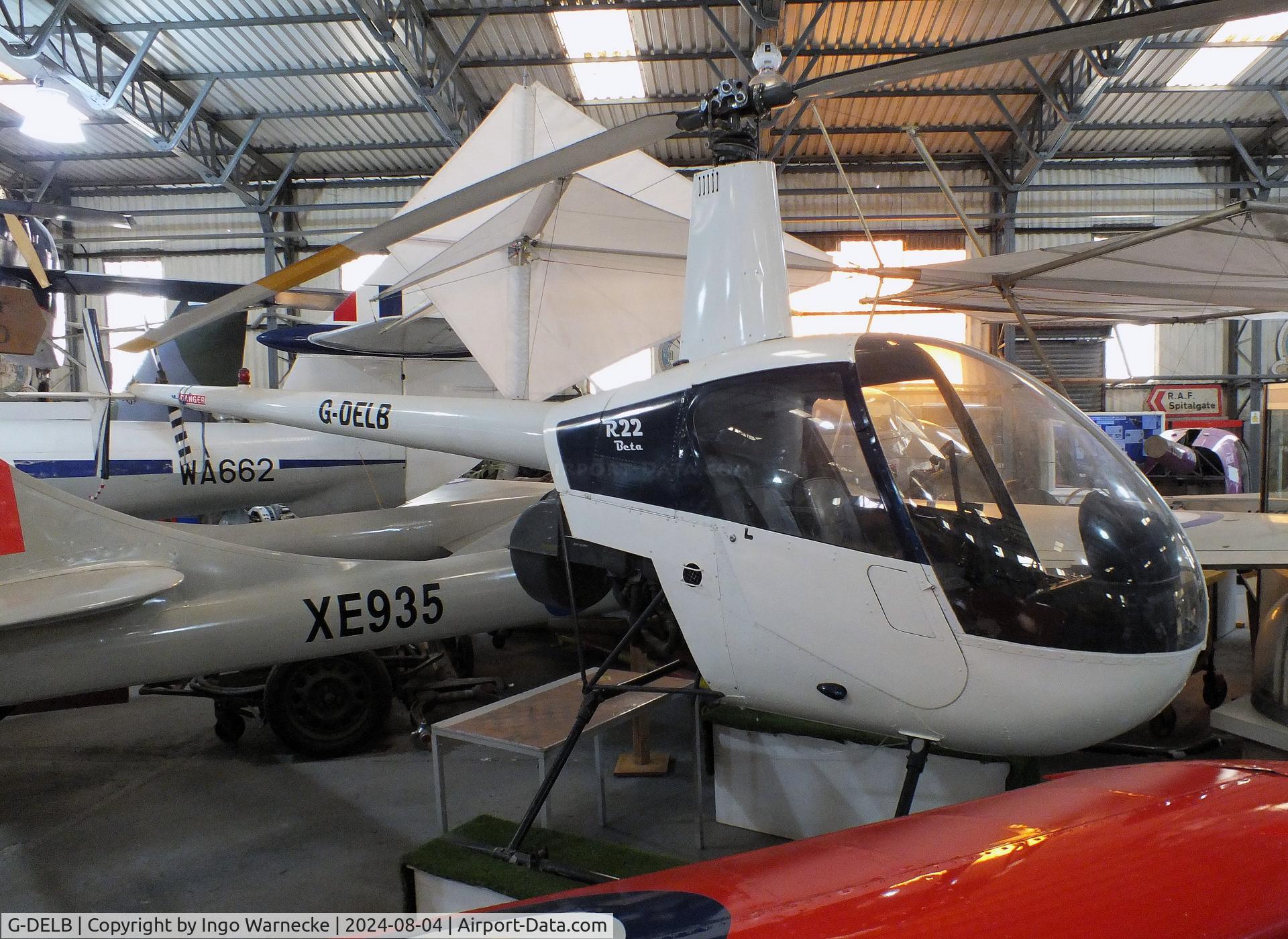 G-DELB, 1988 Robinson R22 Beta C/N 0799, Robinson R22 Beta at the Aeroventure South Yorkshire Aircraft Museum, Doncaster
