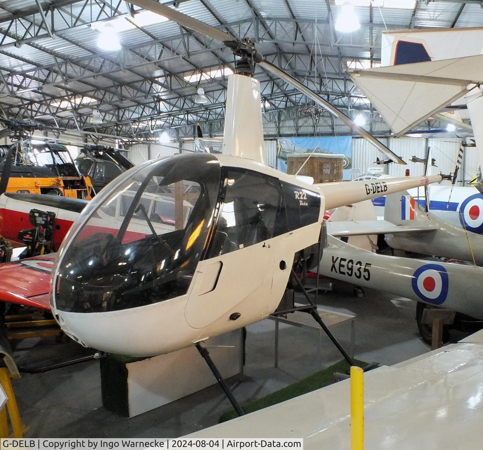 G-DELB, 1988 Robinson R22 Beta C/N 0799, Robinson R22 Beta at the Aeroventure South Yorkshire Aircraft Museum, Doncaster