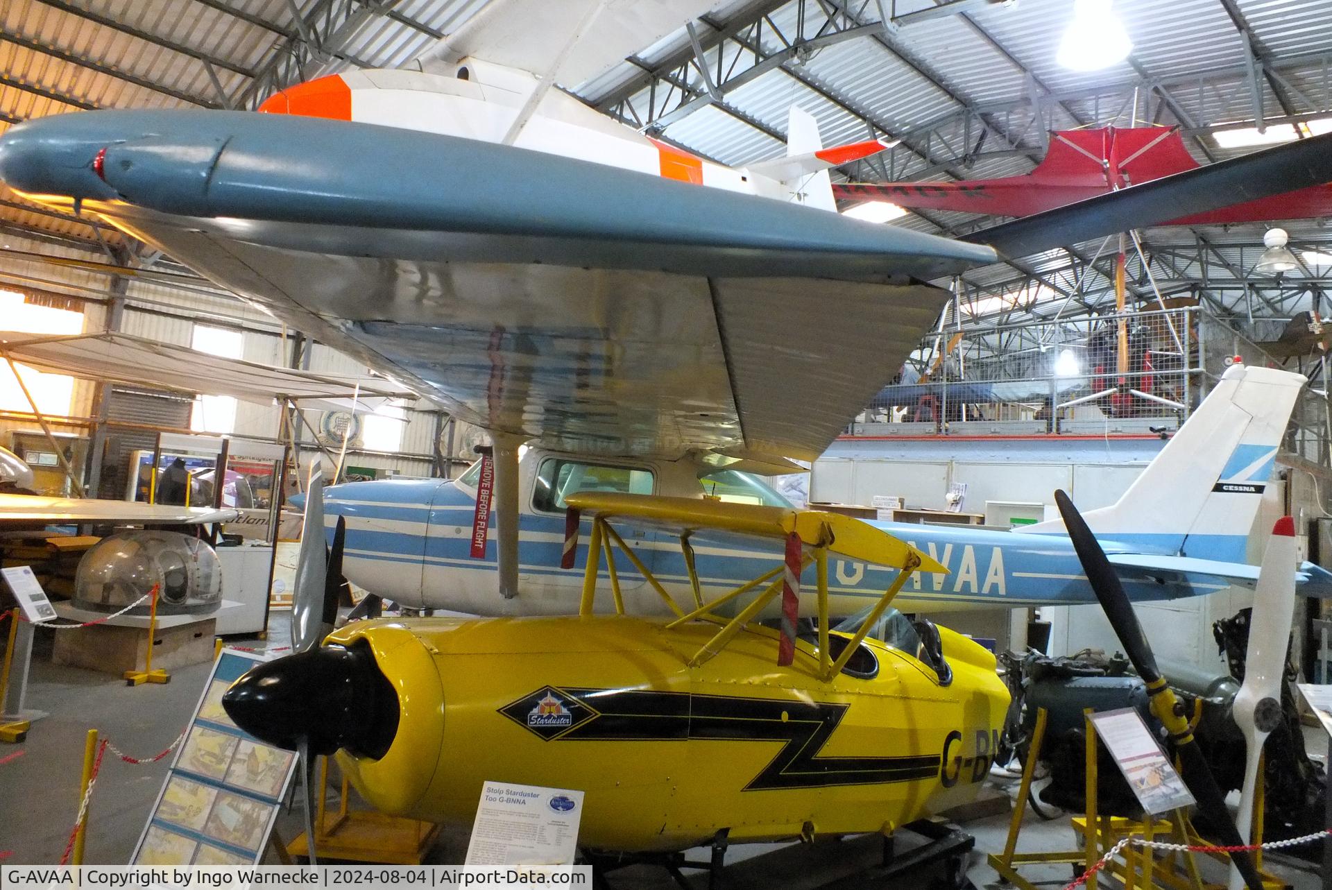 G-AVAA, 1967 Reims F150G C/N 0164, Cessna (Reims) F150G at the Aeroventure South Yorkshire Aircraft Museum, Doncaster