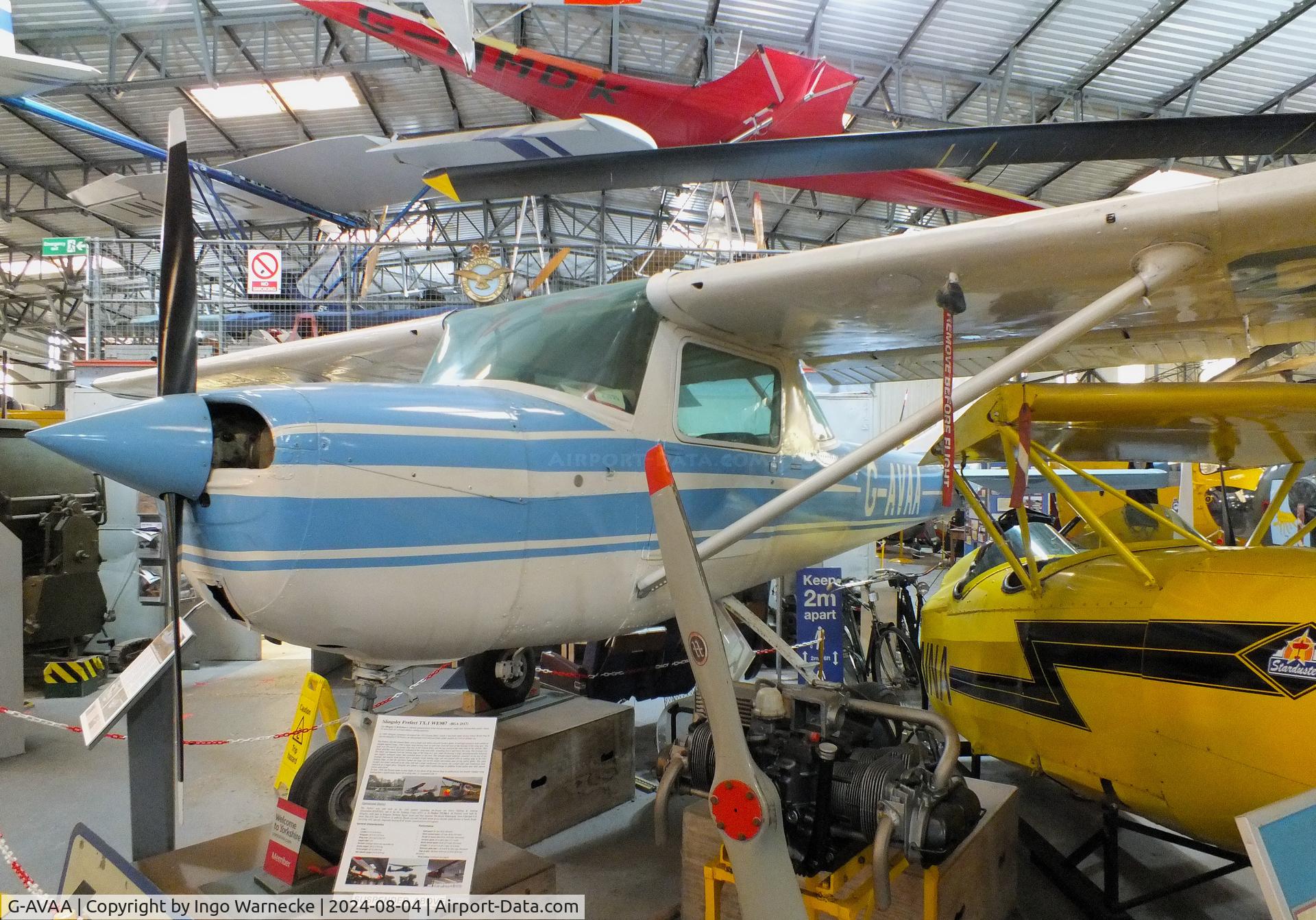 G-AVAA, 1967 Reims F150G C/N 0164, Cessna (Reims) F150G at the Aeroventure South Yorkshire Aircraft Museum, Doncaster