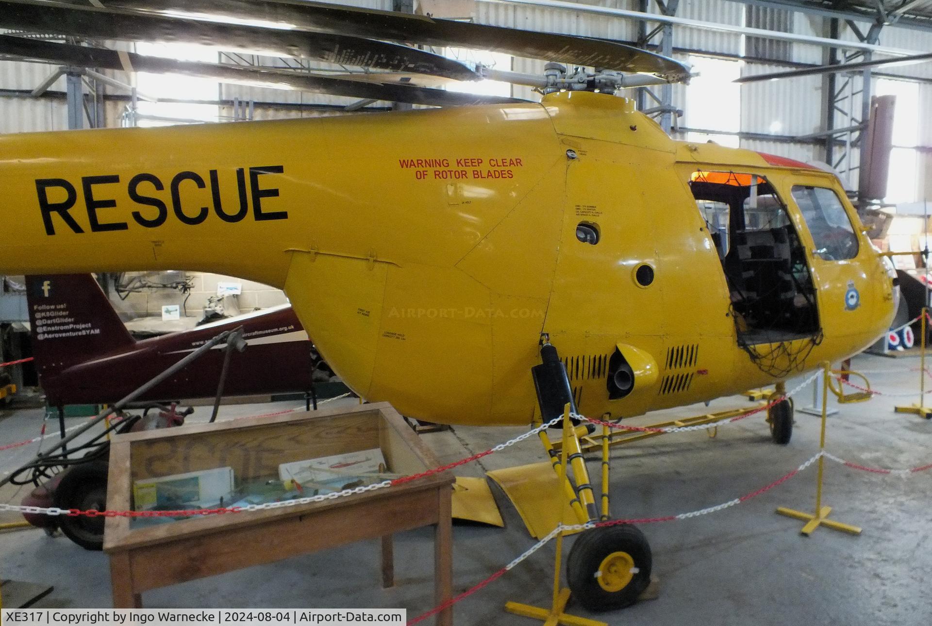 XE317, Bristol 171 Sycamore HR.14 C/N 13198, Bristol 171 Sycamore HR14 at the Aeroventure South Yorkshire Aircraft Museum, Doncaster