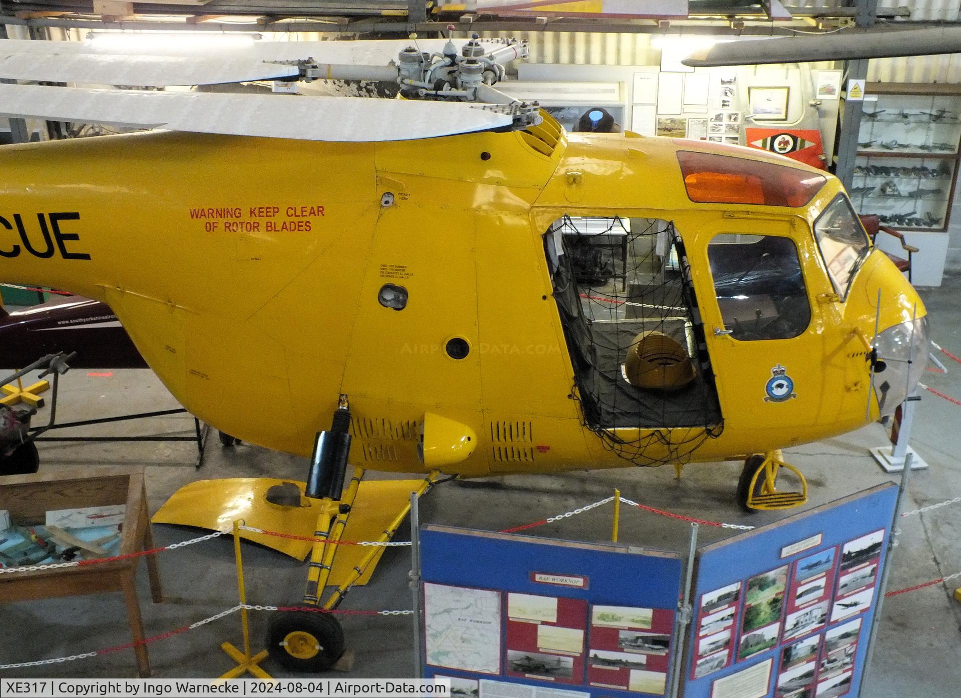 XE317, Bristol 171 Sycamore HR.14 C/N 13198, Bristol 171 Sycamore HR14 at the Aeroventure South Yorkshire Aircraft Museum, Doncaster